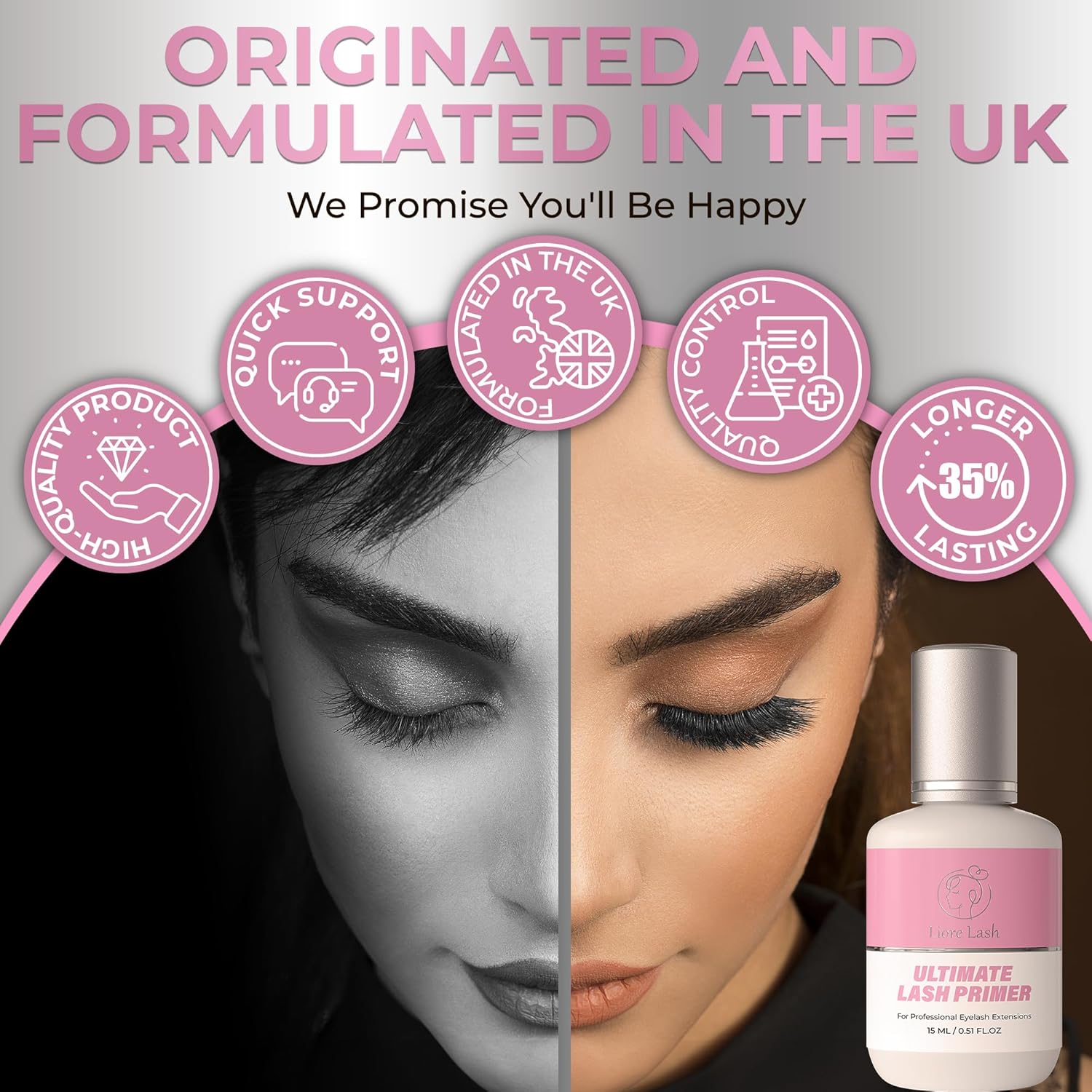 Longer Glue Retention Eyelash Extension Primer, 100ml Pretreatment Solution for Lashes - Image 6