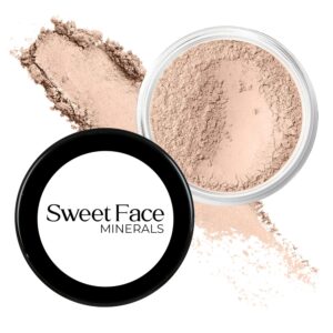 Light Shade Foundation (20g Full Size Sifter Jar) Matte Mineral Makeup Loose Powder Foundation – Full Coverage, Natural Finish, Noncomedogenic, SPF 30