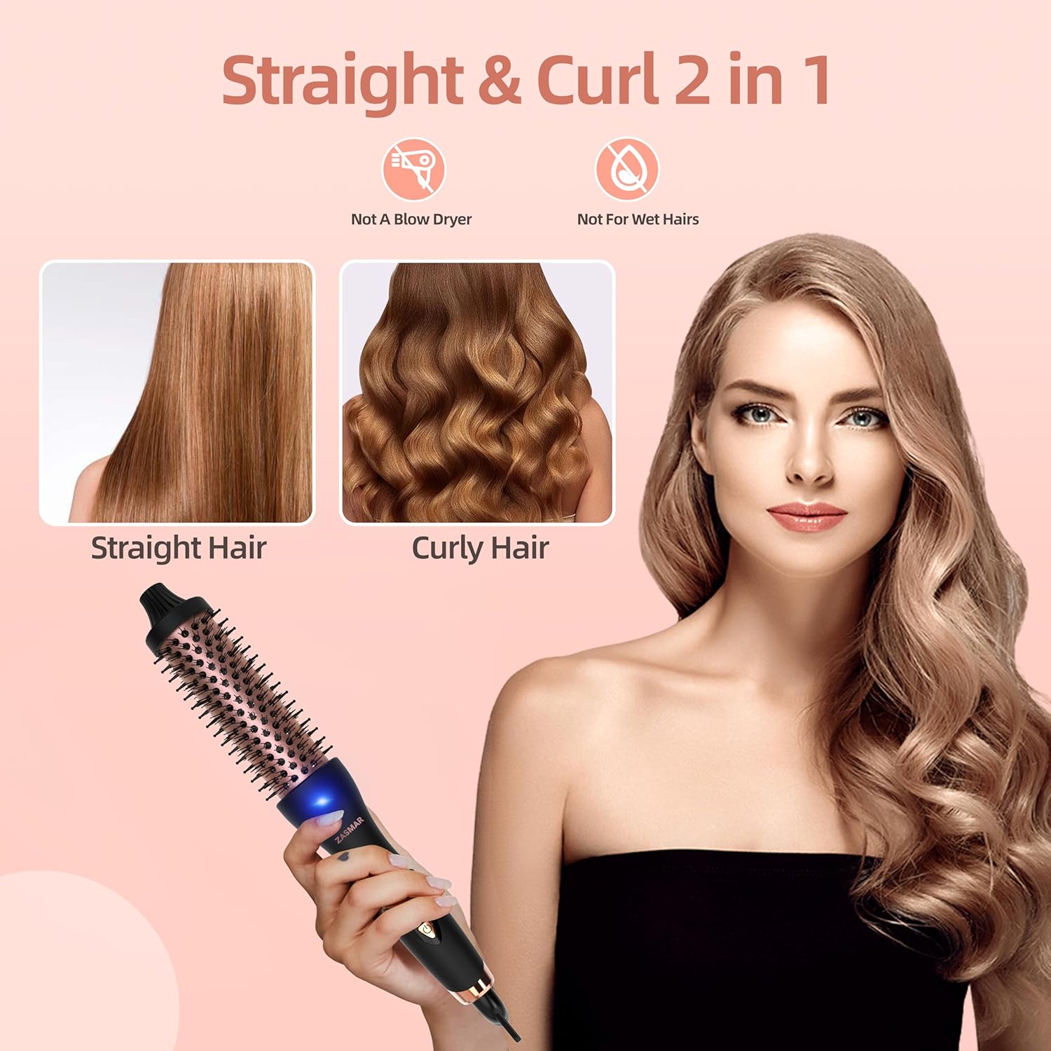 1.5-Inch Ceramic Thermal Brush with 10 Heat Settings for Quick Blowouts and Curls - Image 7