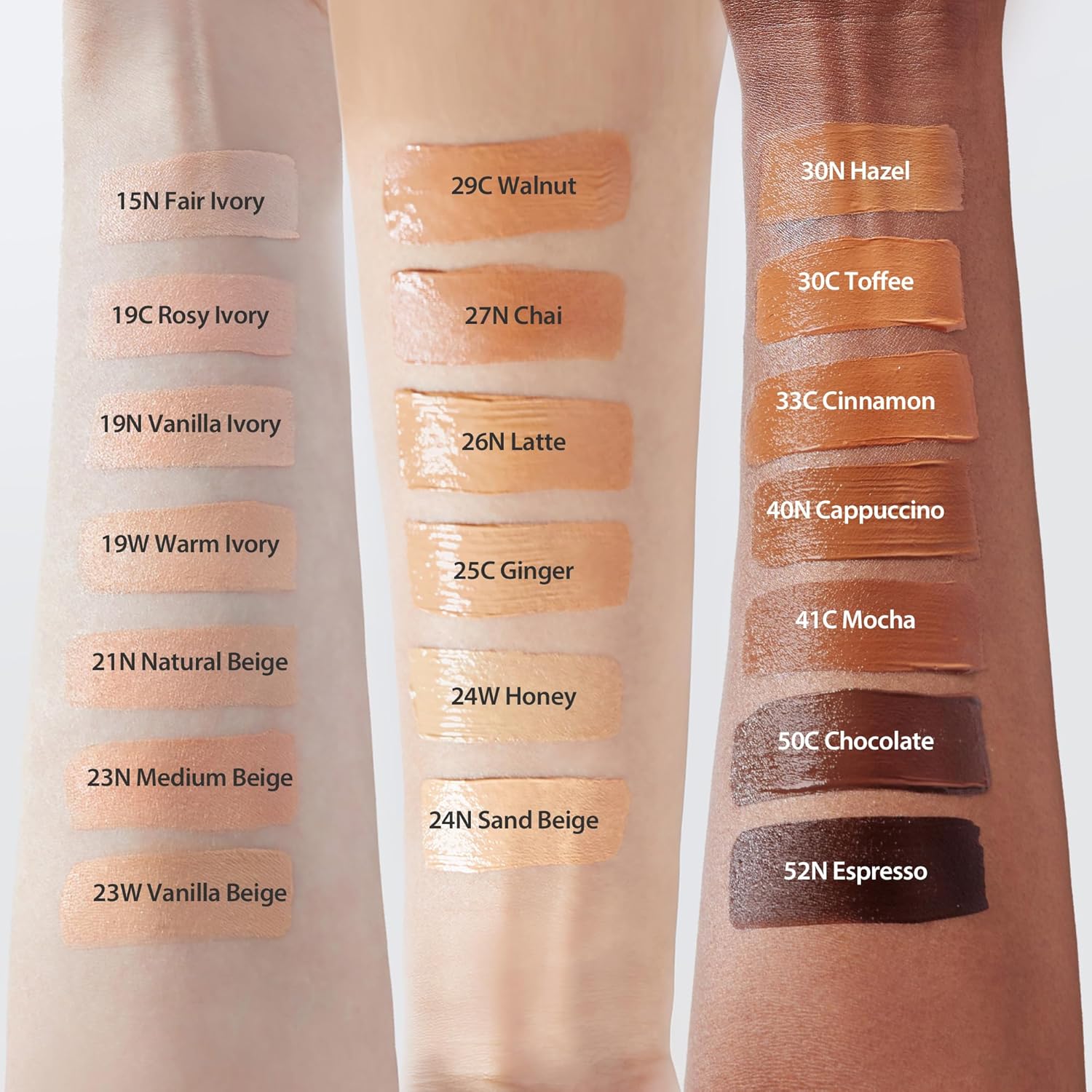Milktouch Cushion Foundation 52N Espresso 24H Flawless Hydrating Long-Lasting Non-Creasing - Image 7