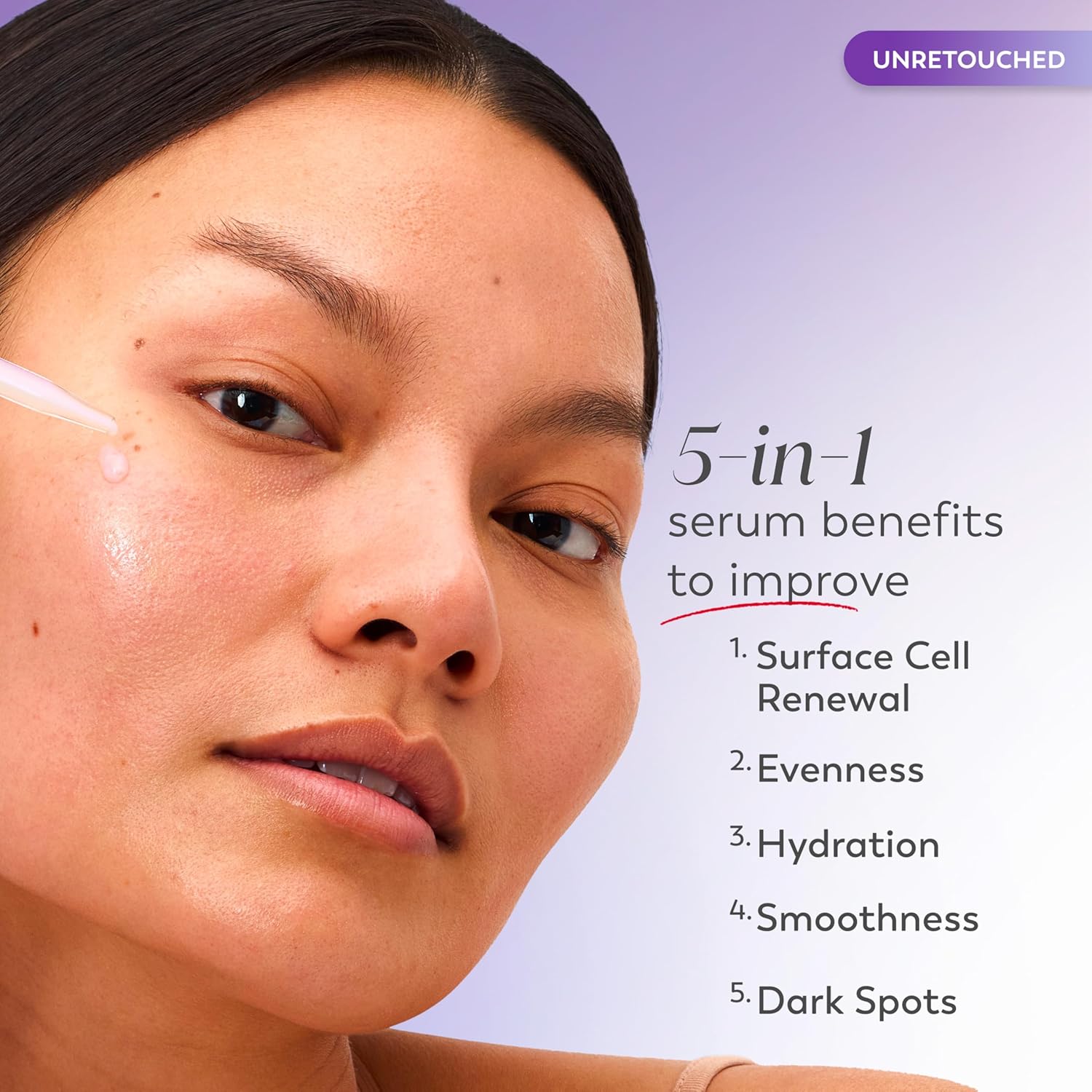 Olay Fragrance-Free Night Repair Serum Trial Size 0.4 Oz with Niacinamide Peptide Salicylic Lactic Acid - Image 2