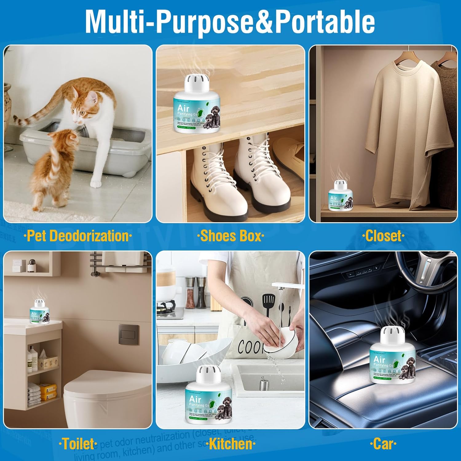 5.3 oz Pet Odor Eliminator Air Purifying Gel for Home and Cat Litter Deodorizing - Image 4