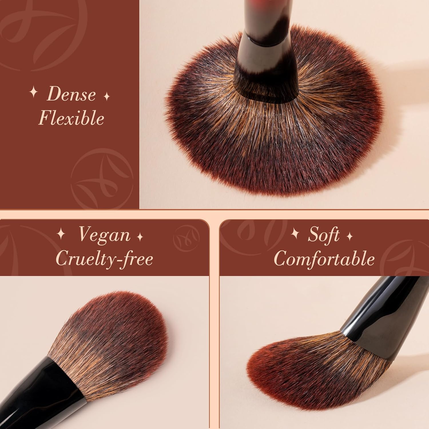 OMANIAC 17-Piece Professional Makeup Brush Set with Wooden Handles for Beginners - Image 3