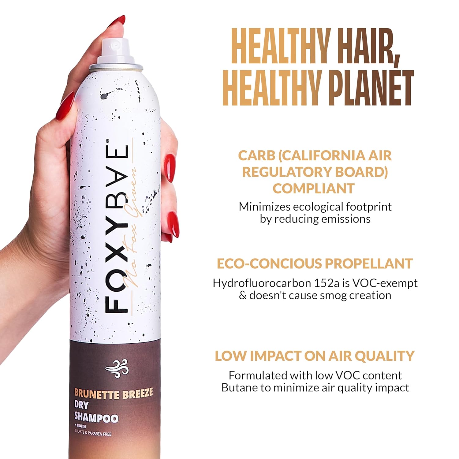 FoxyBae Dark Hair Dry Shampoo with Biotin 7oz Deodorizing Volumizing Spray - Image 6
