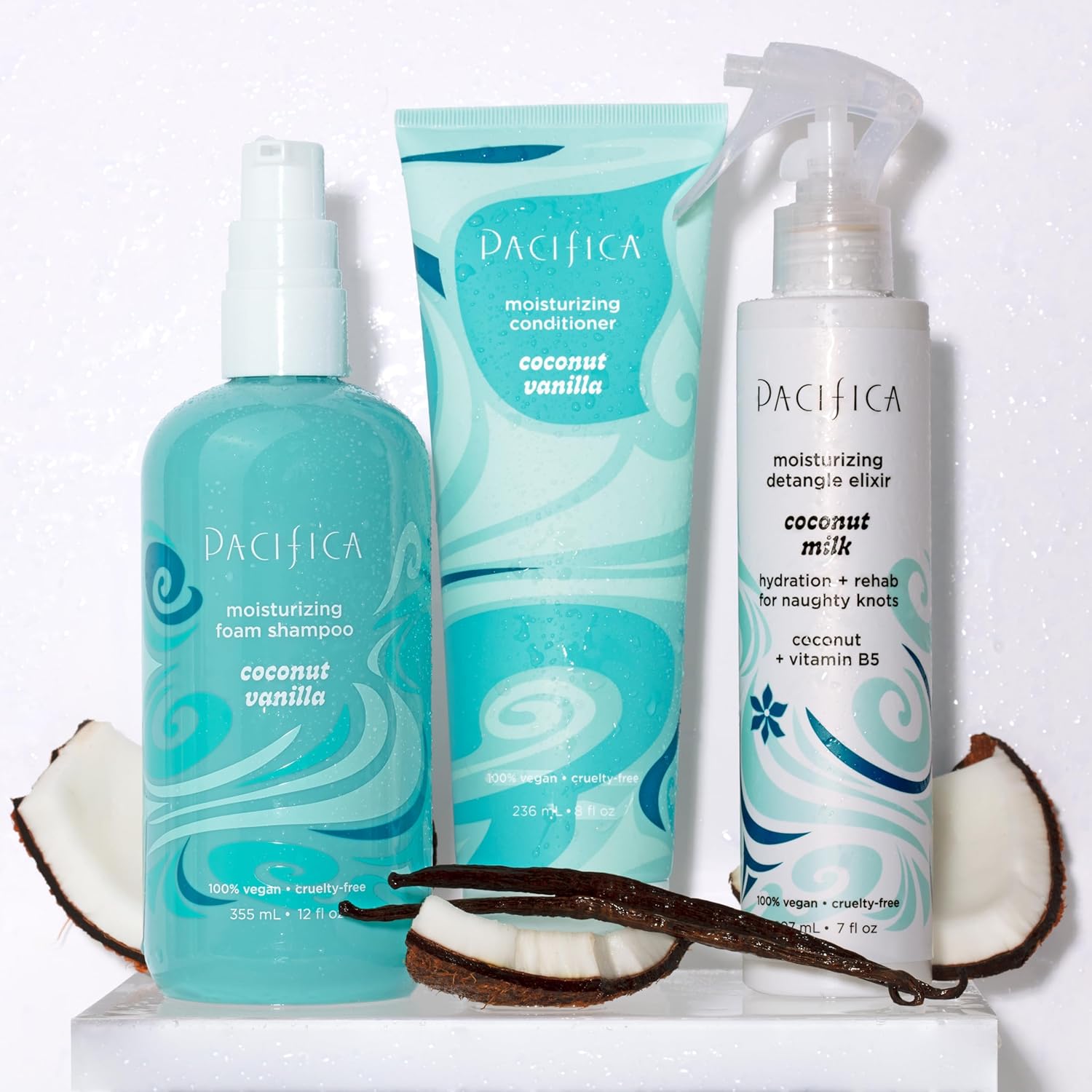 Pacifica Coconut Vanilla 8 fl oz Vegan Hair Conditioner for Dry Damaged Hair - Image 15