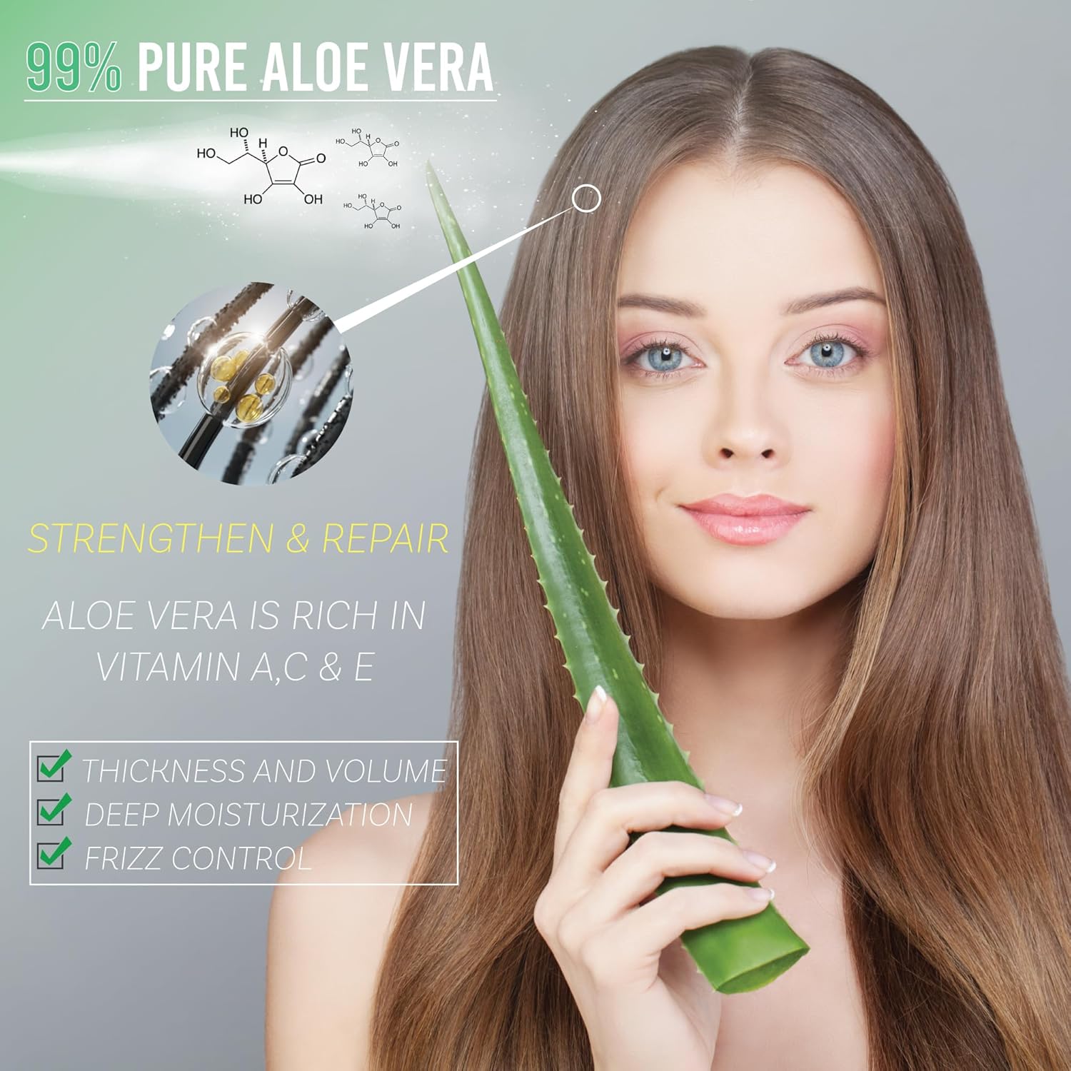 Green Leaf Naturals 12oz 99% Cold-Pressed Aloe Vera Spray with Vitamins C, E, A for Skin, Hair, Sunburn Relief - Image 4