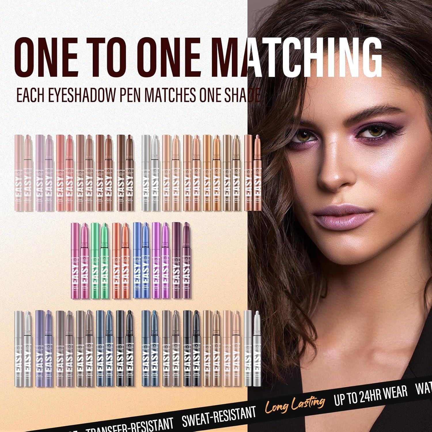LANGMANNI 6 Piece Waterproof Creamy Eyeshadow Stick Set Long-Lasting Colors for Women - Image 8