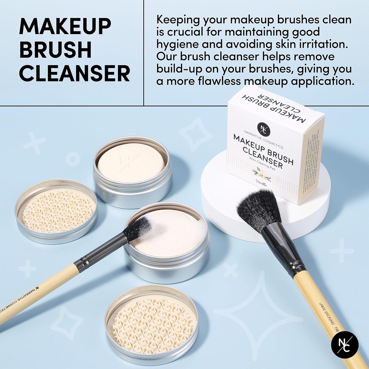 Vegan Cruelty-Free Makeup Brush Cleanser Soap with Silicone Pad 2.45 Oz - Image 6