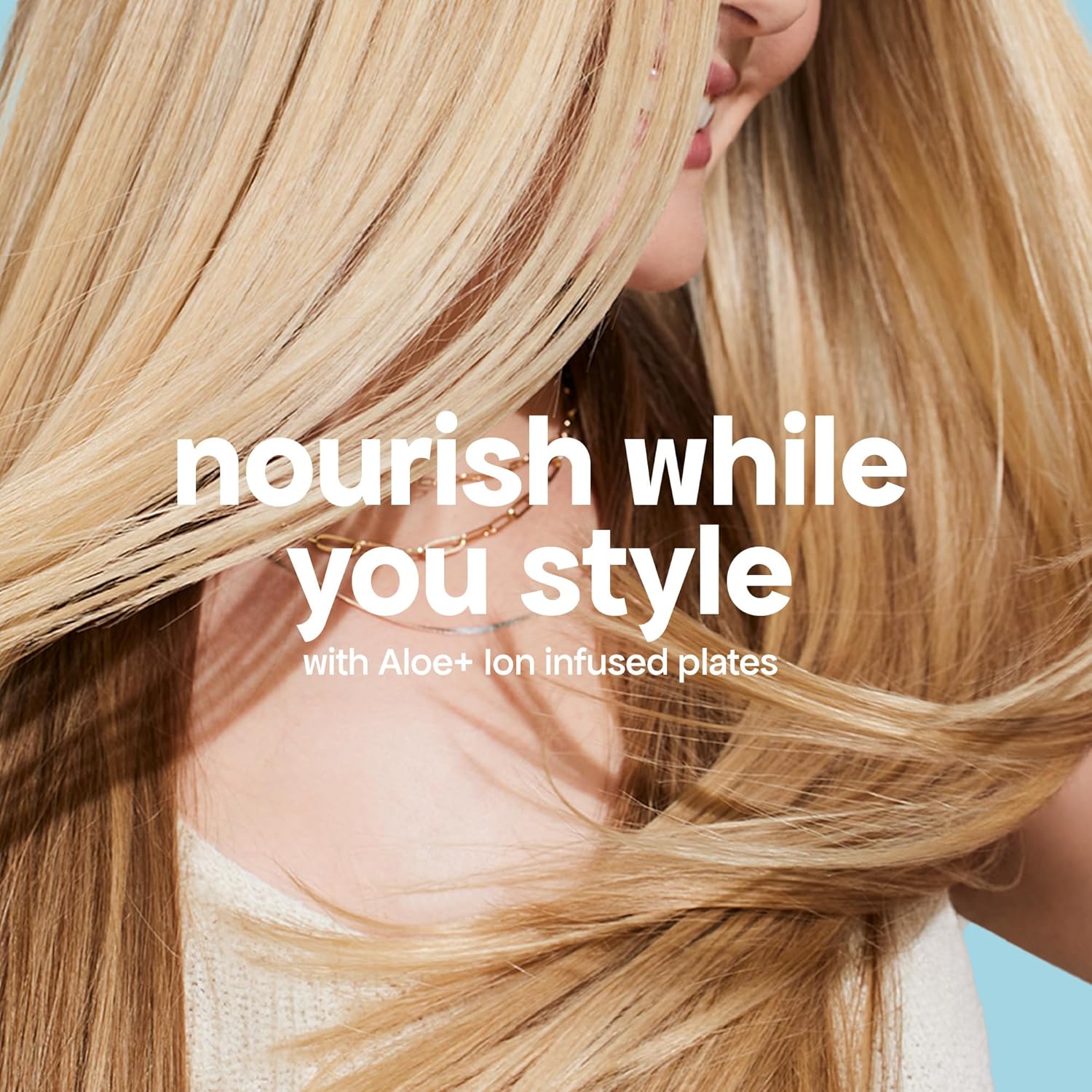 BondiBoost Aloe Plated 1-Inch Flat Iron for Smooth Sleek Hair Styling - Image 5