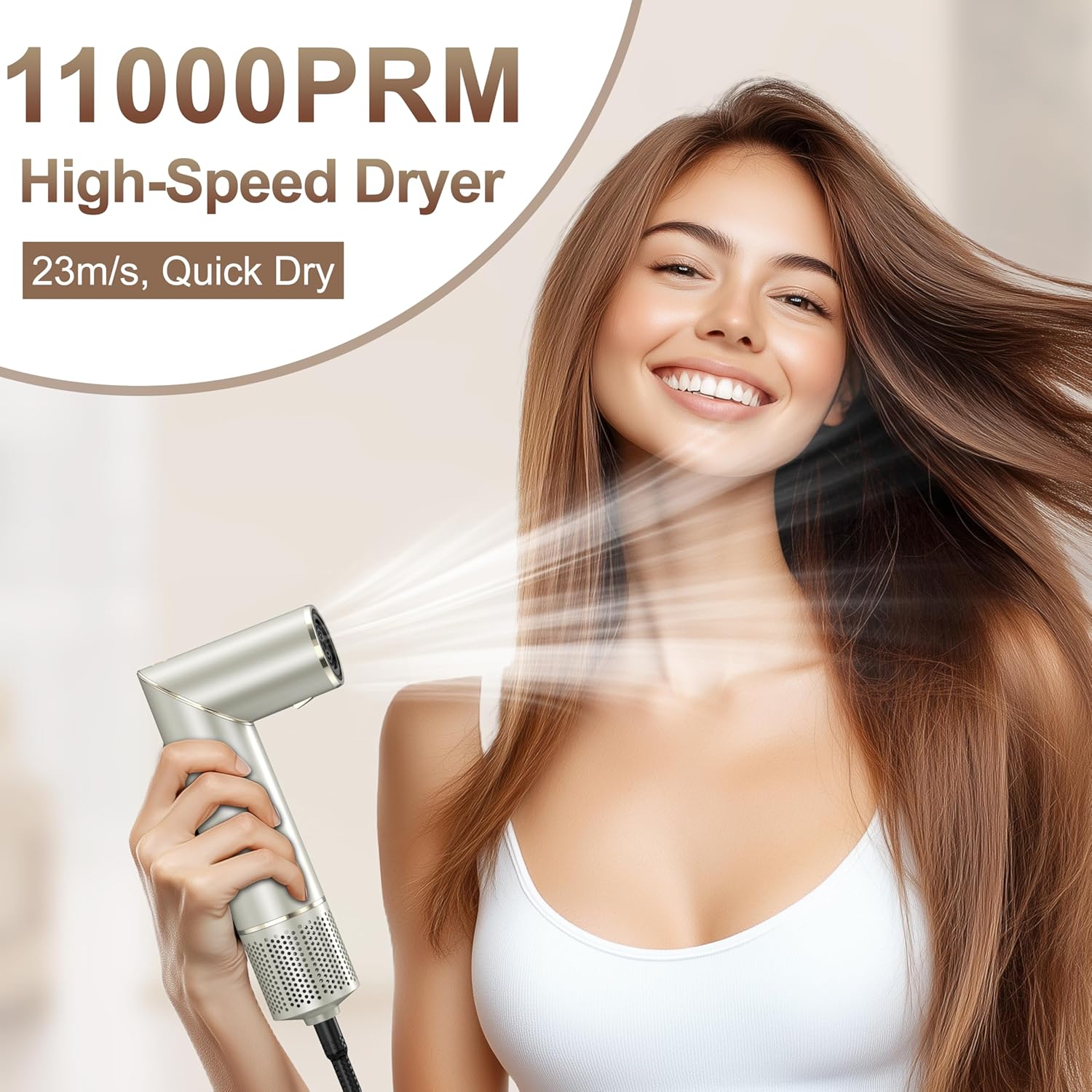 7-in-1 Ionic Hair Dryer Brush Set with 110,000 RPM for Styling and Drying - Image 4