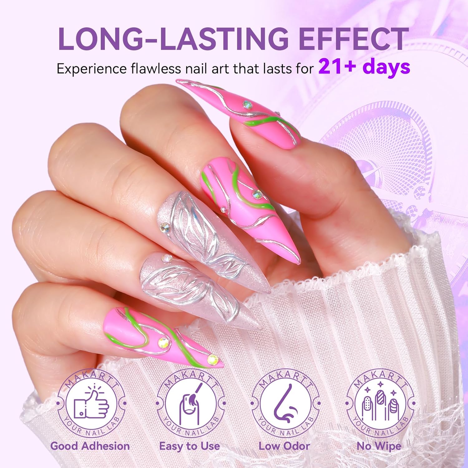 Makartt Clear 3D Nail Art Painting Gel for DIY Projects 0.28 fl. oz - Image 4