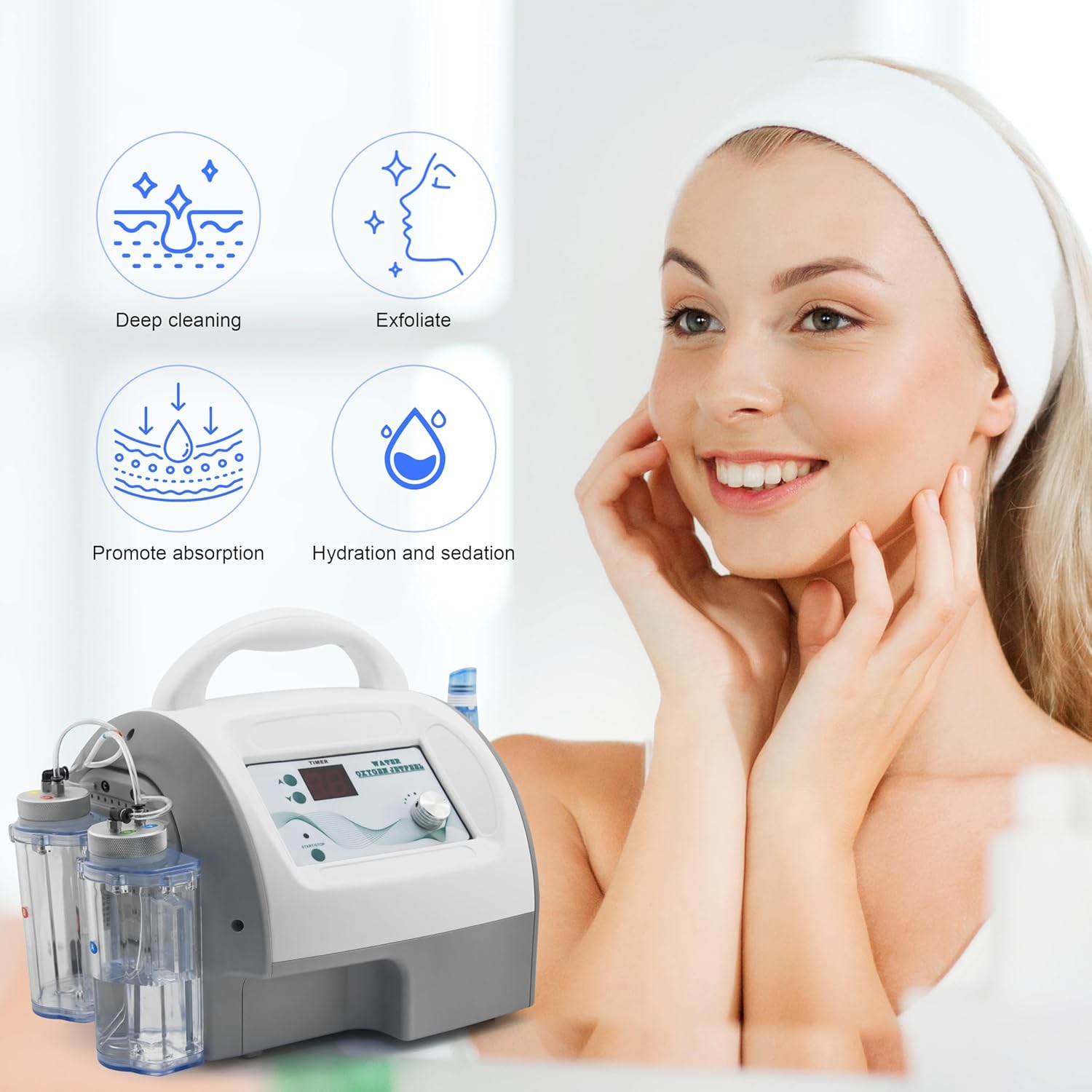 Hydradermabrasion Facial Machine Skin Peel Water Treatment ETWD007 Model 1 Liter Capacity - Image 3