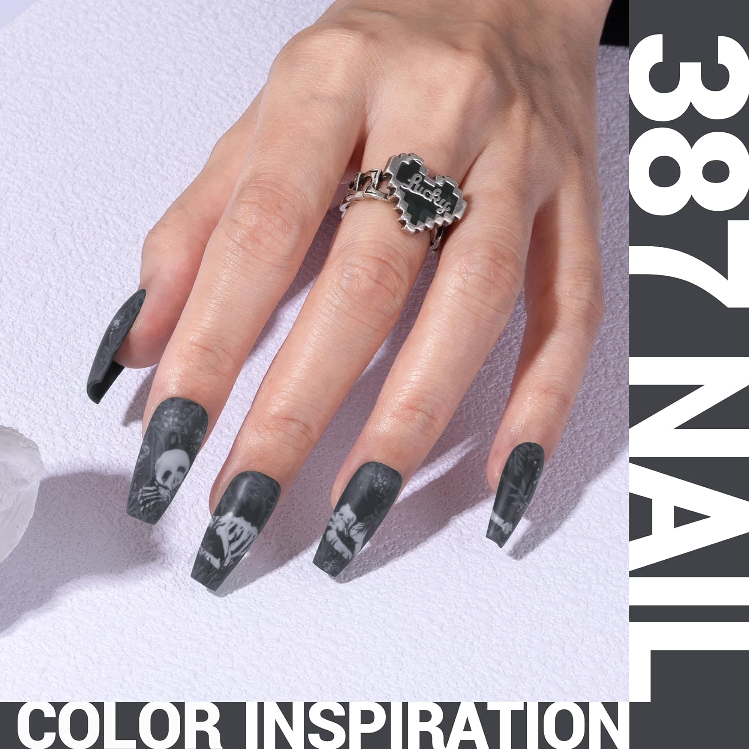 MelodySusie 0.5fl oz Thick Dark Gray Gel Nail Polish for DIY Manicure Art - Image 2
