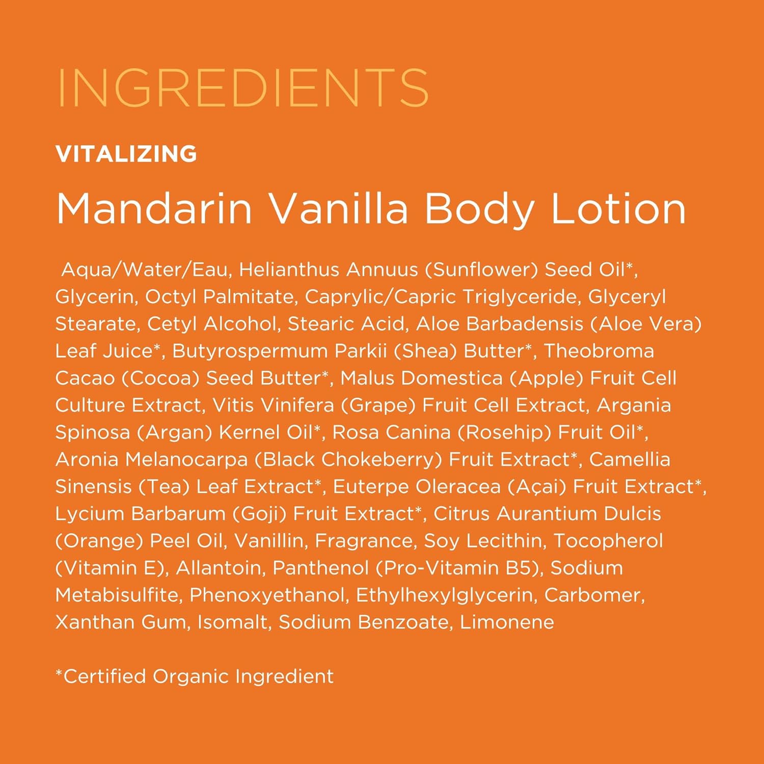 Andalou Naturals Vitalizing 8 Oz Body Lotion Mandarin Vanilla Shea Butter Argan Oil Vegan - Image 7