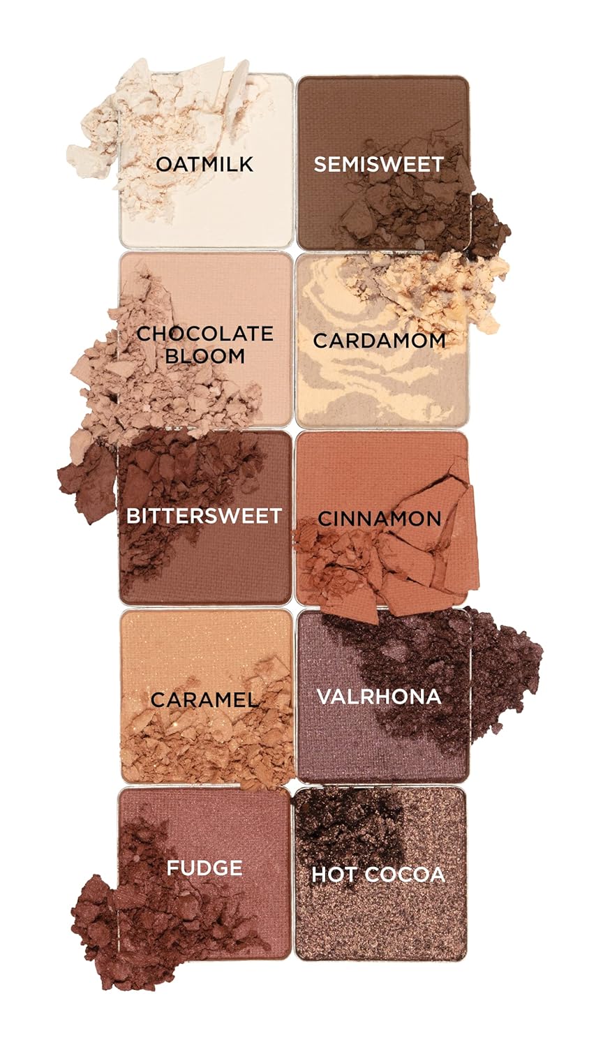 Pacifica Cocoa Nudes Mineral Eyeshadow Palette – 10 Earth-Tone Shades, Talc-Free, Vegan - Image 2