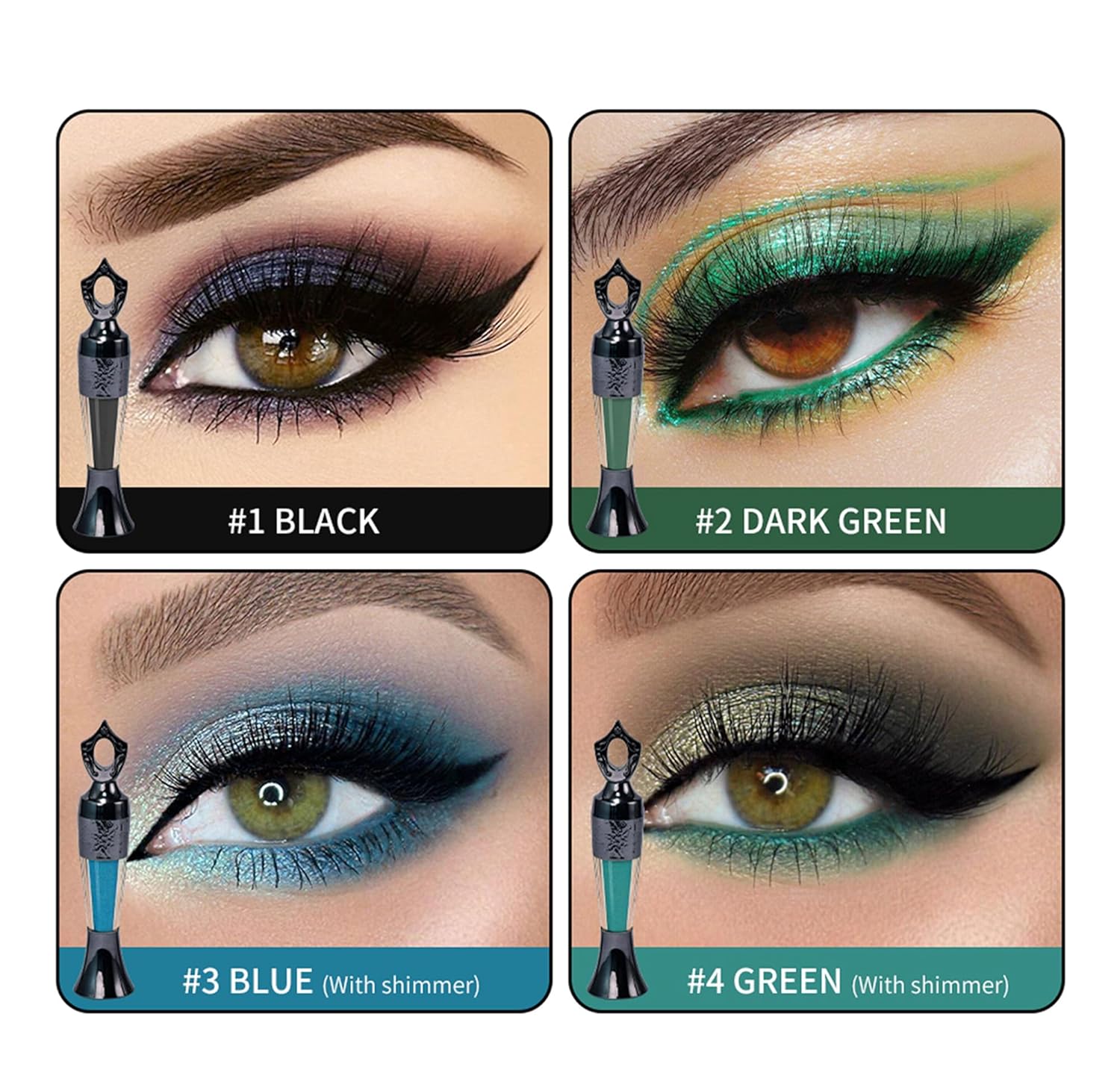 Long-Wearing #01 Black Powder Eyeliner for Women, Smudge-Proof, Easy Application - Image 8