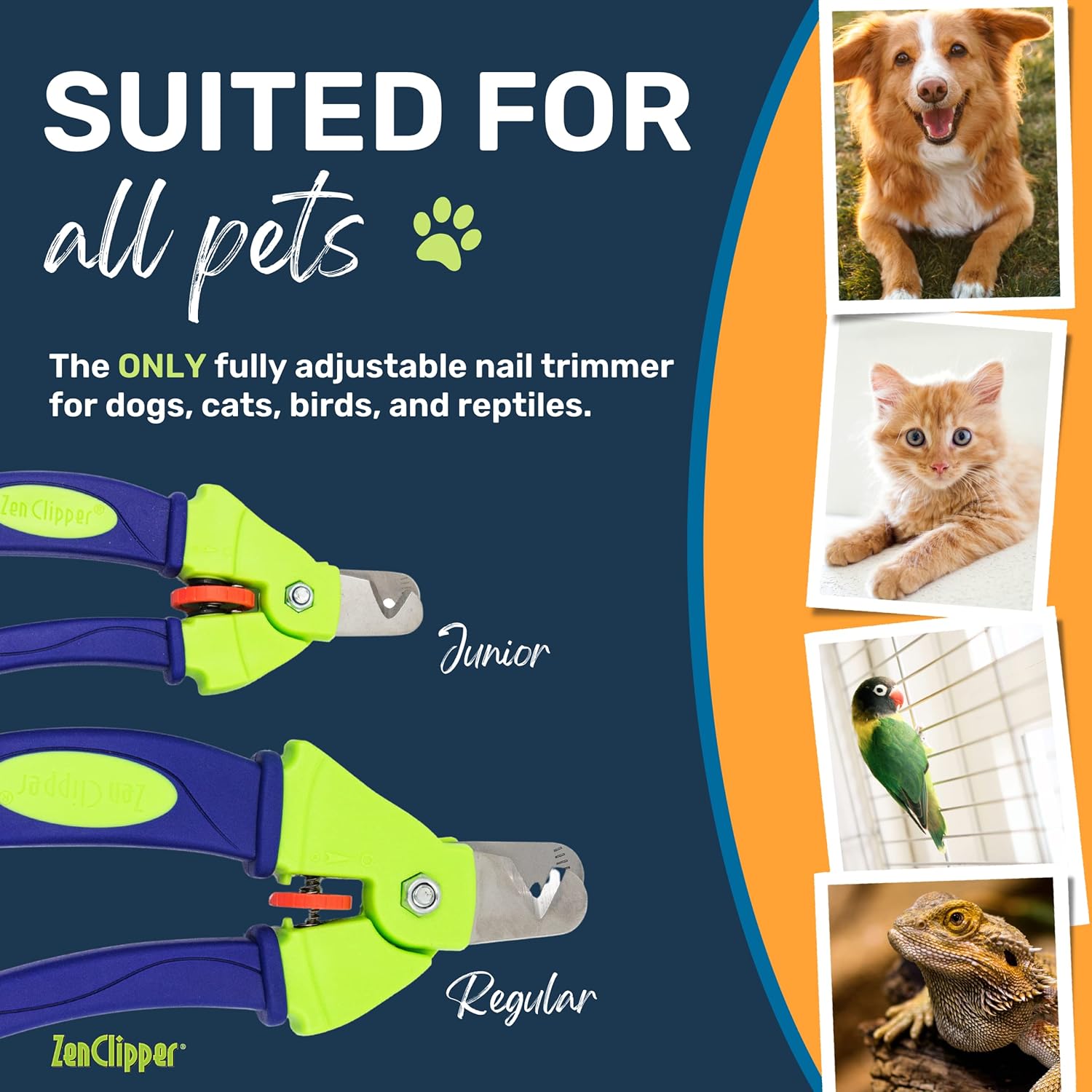 Zen Clipper Adjustable Pet Nail Trimmer for Dogs and Cats - Quick and Quiet Cut - Image 4