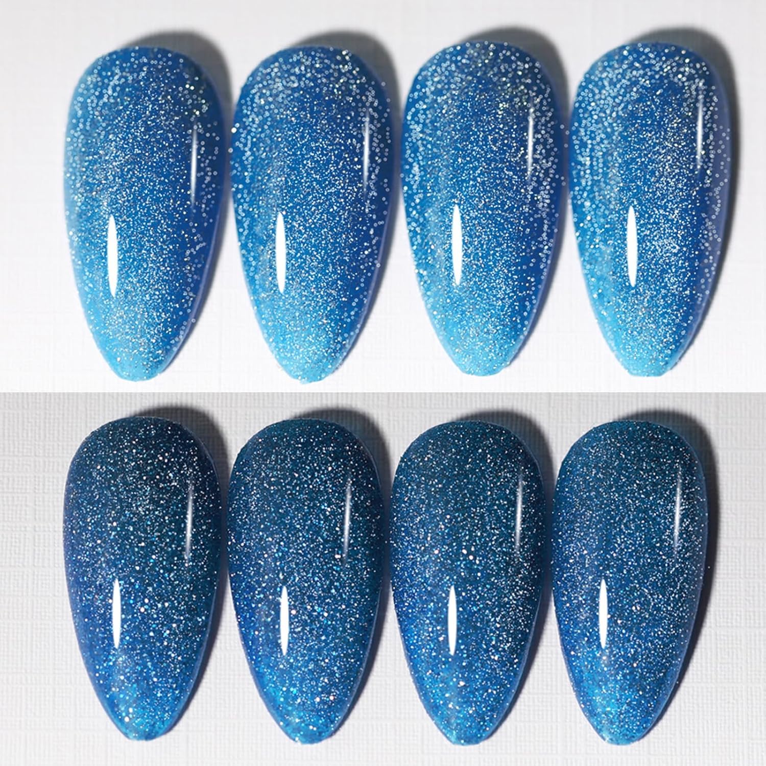 Sparkle Nail Polish 15ML Dark Blue Glitter Quick Dry High Density Navy Teal Shades - Image 8