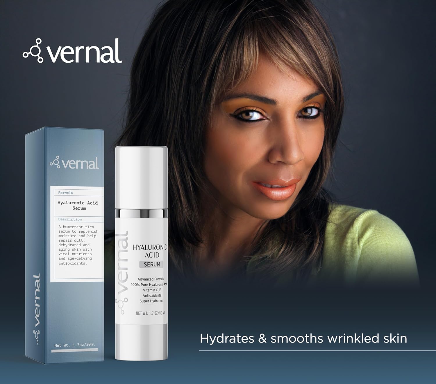 Vernal 100% Pure Hyaluronic Acid Serum 1 oz Anti-Aging Firming Skin with Vitamins C E - Image 4