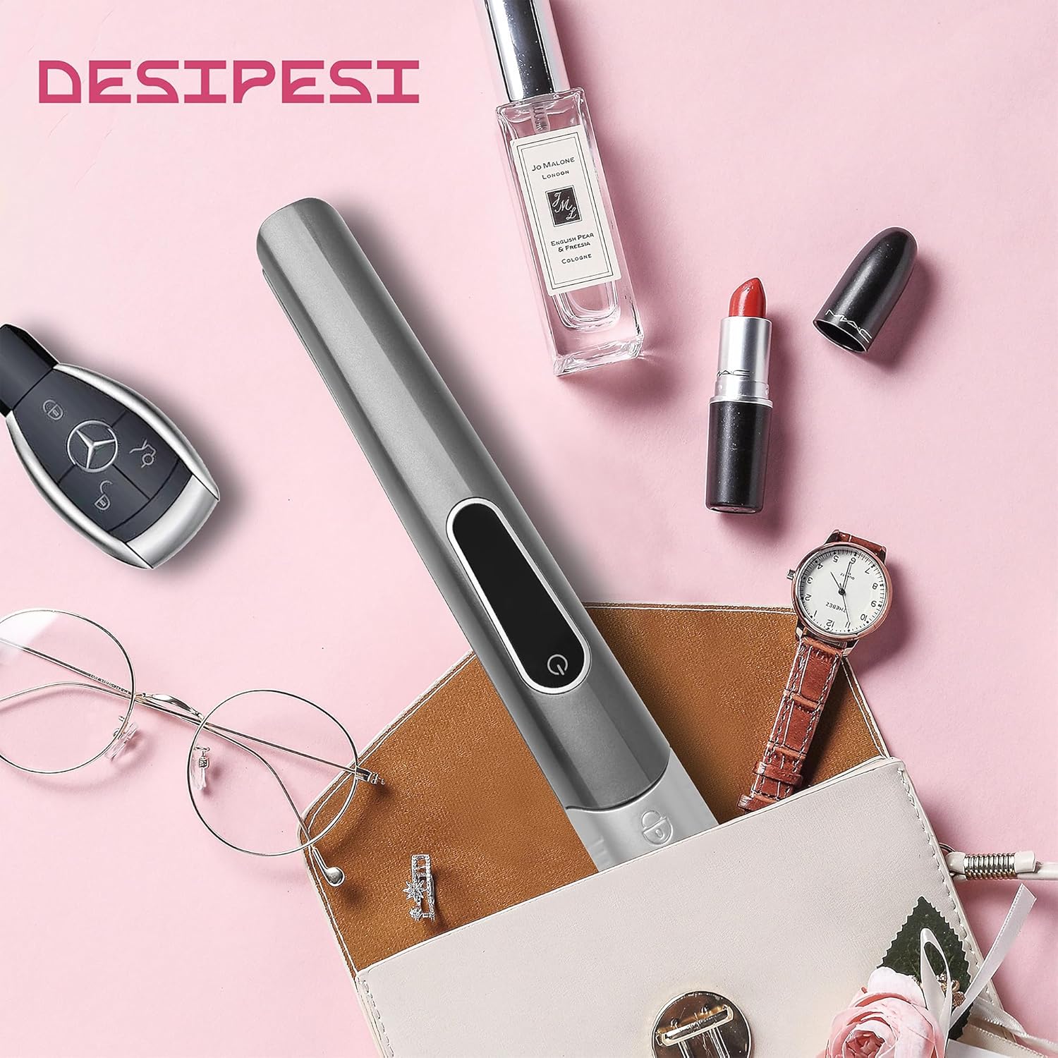 Portable Mini 2-in-1 Cordless Hair Straightener and Curler with LCD Display - Image 7