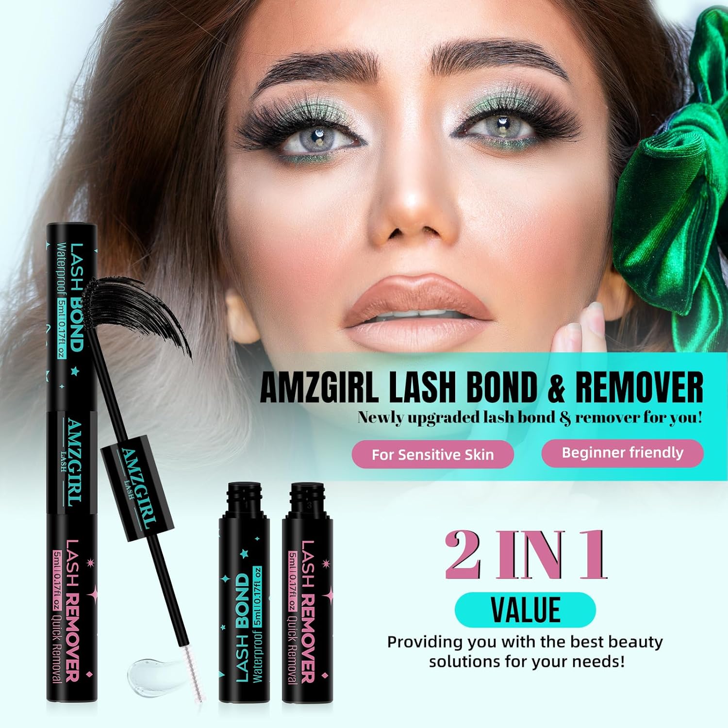 Lash Bond and Remover 15ml Set for Cluster Lashes, Fast Acting Formula - Image 7