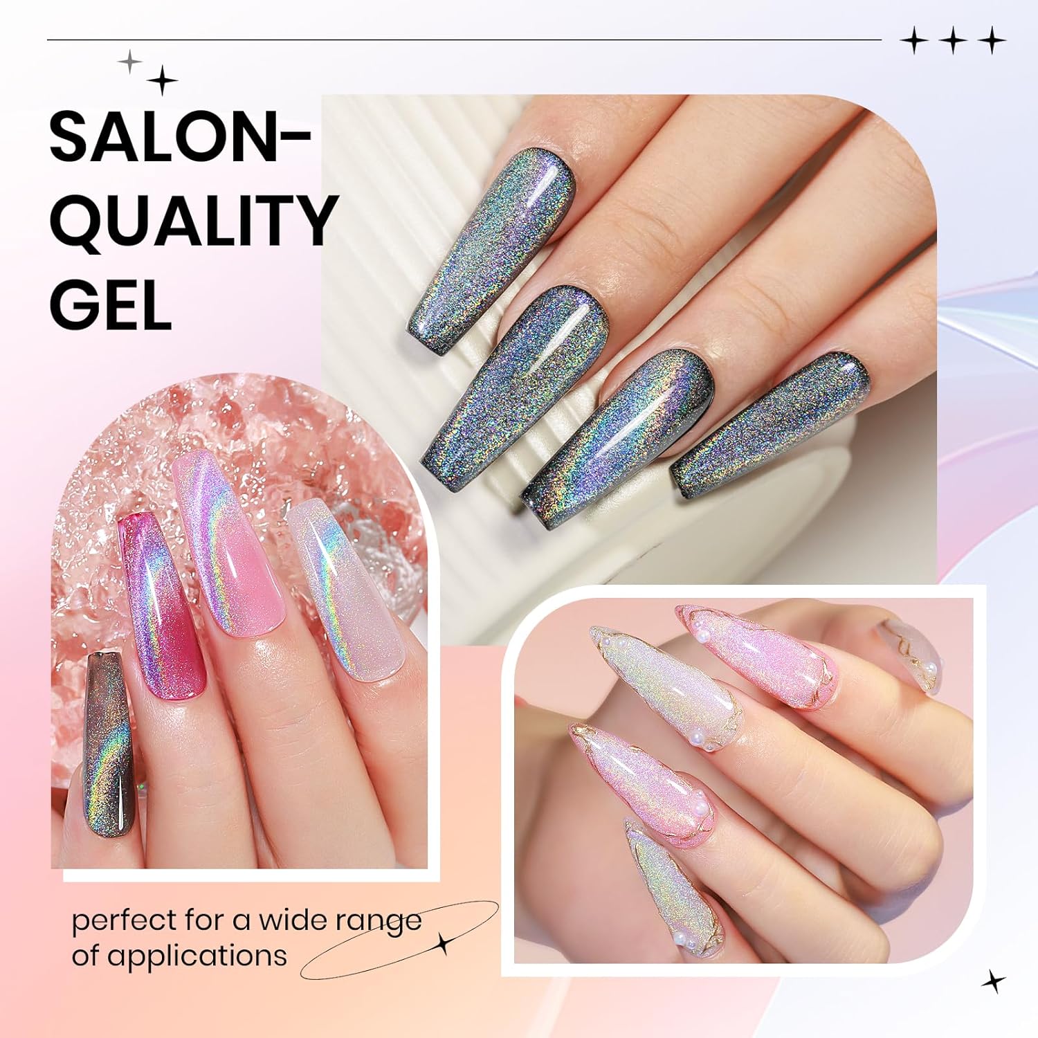Rainbow Cat Eye Gel Polish 15ml Holographic 9D with Magnetic Stick for DIY Nail Art - Image 6