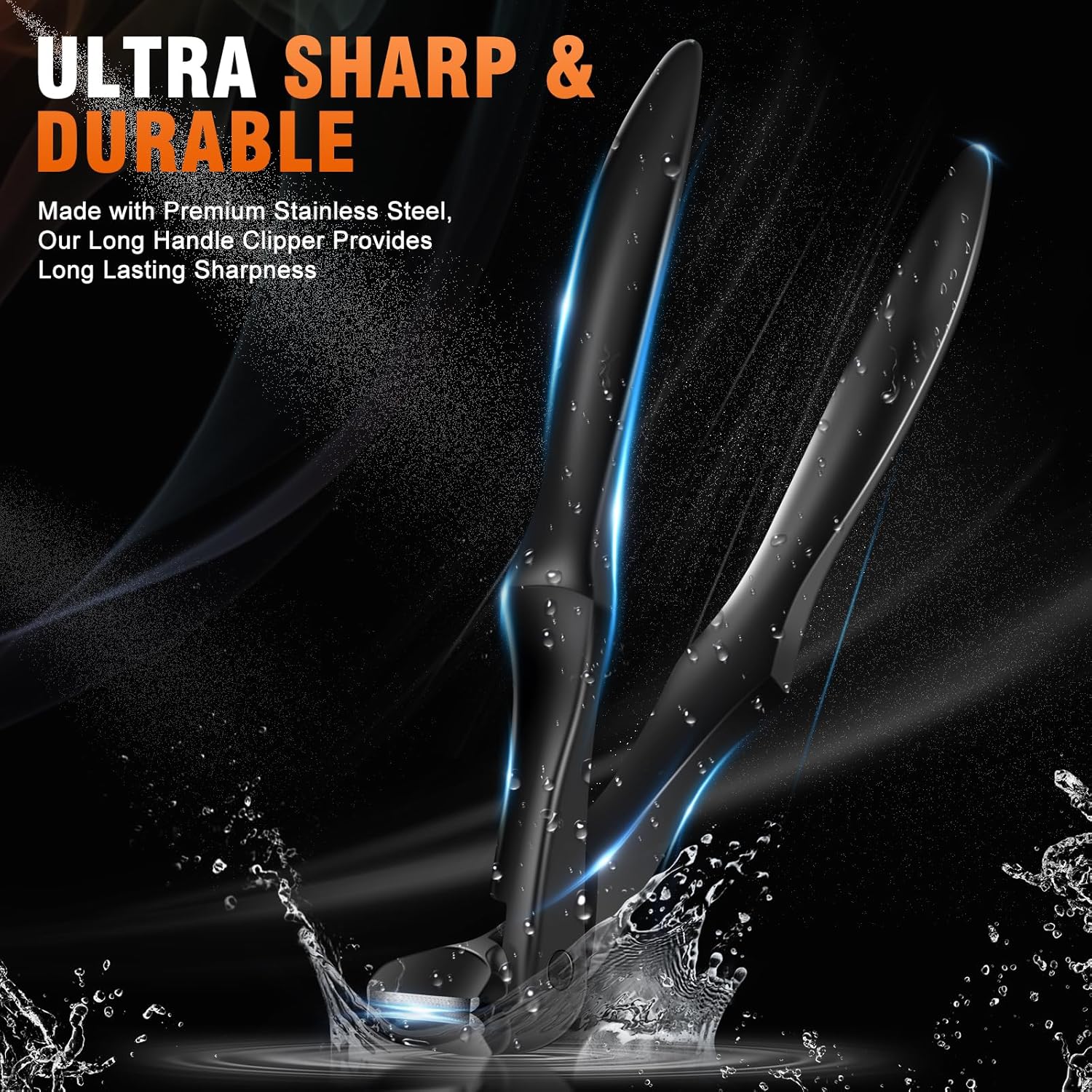 DRMODE Long Handle Angled Toenail Clippers for Thick Nails with Built-in Catcher - Image 6