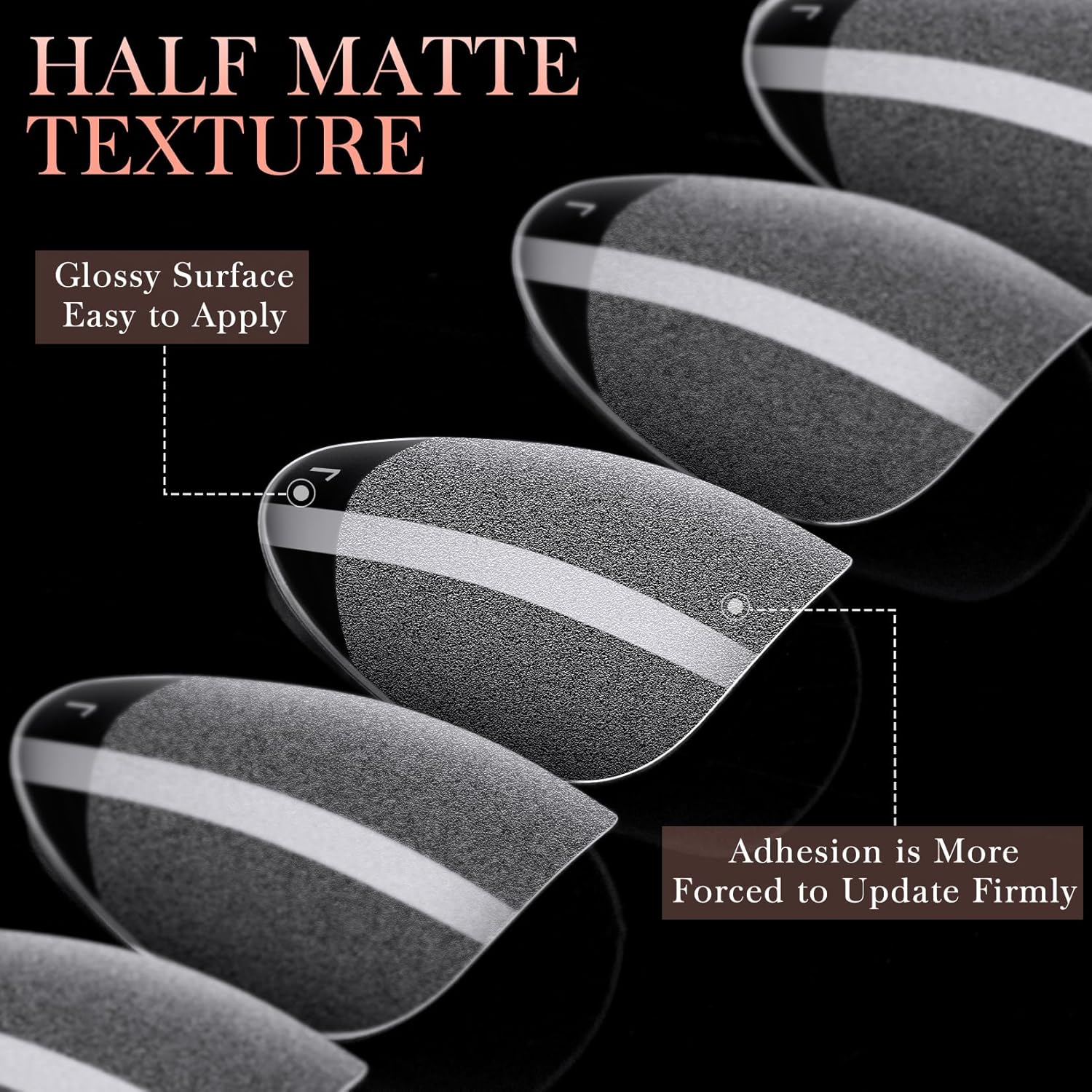 Krofaue 720 Piece Matte Finish Short Half Coffin Almond Square False Nails Set - Image 4