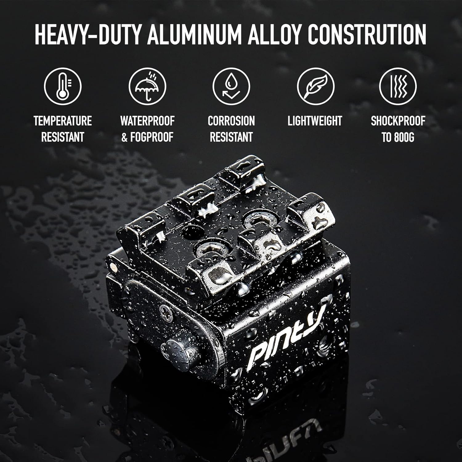 Pinty Compact Low Profile Waterproof Military Grade Red Laser Dot Sight with Rail Mount - Image 2