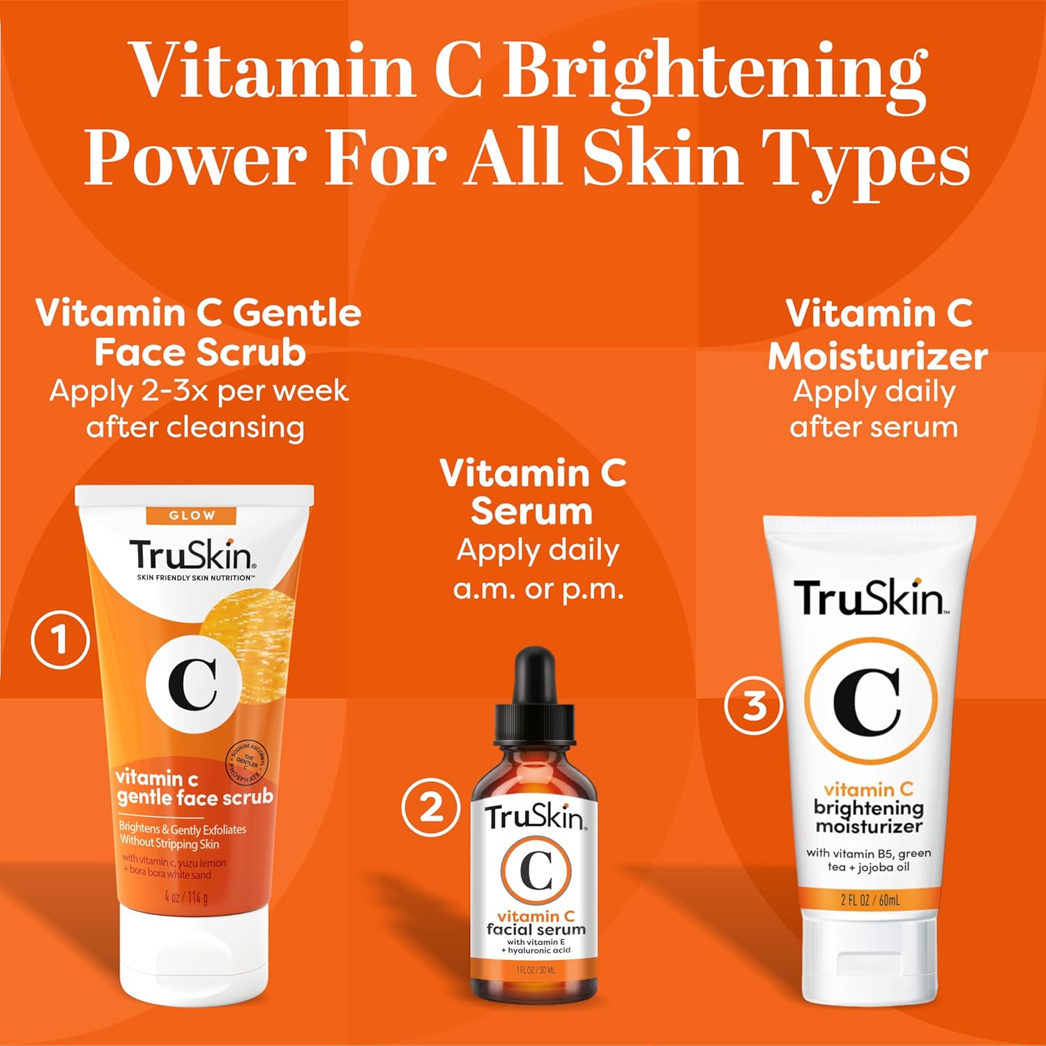 TruSkin Vitamin C Gentle Daily Face Scrub 4 Oz for All Skin Types - Image 6
