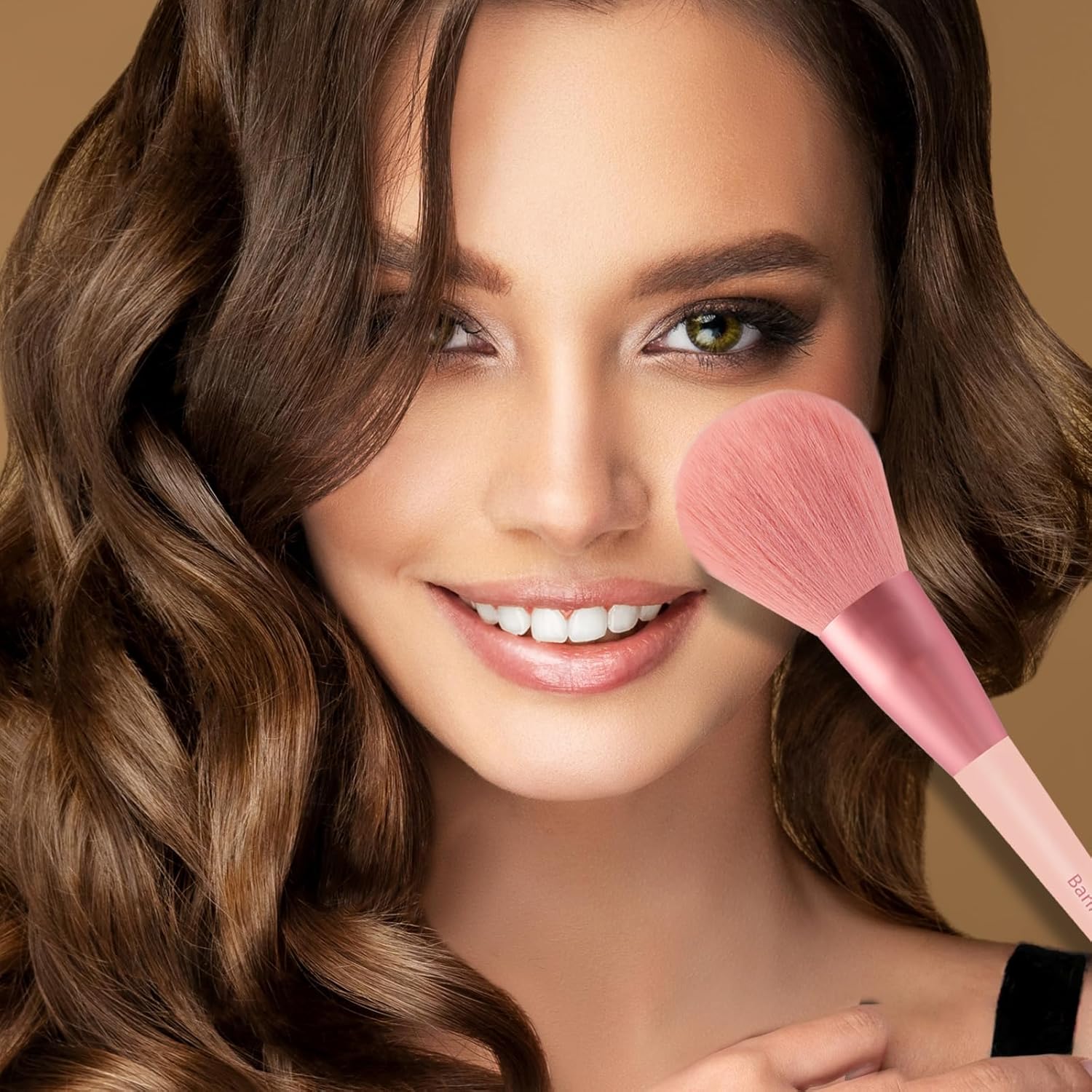 Vegan Bristle Makeup Brush Set with Storage Bag and Case for Beginners and Professionals - Image 4