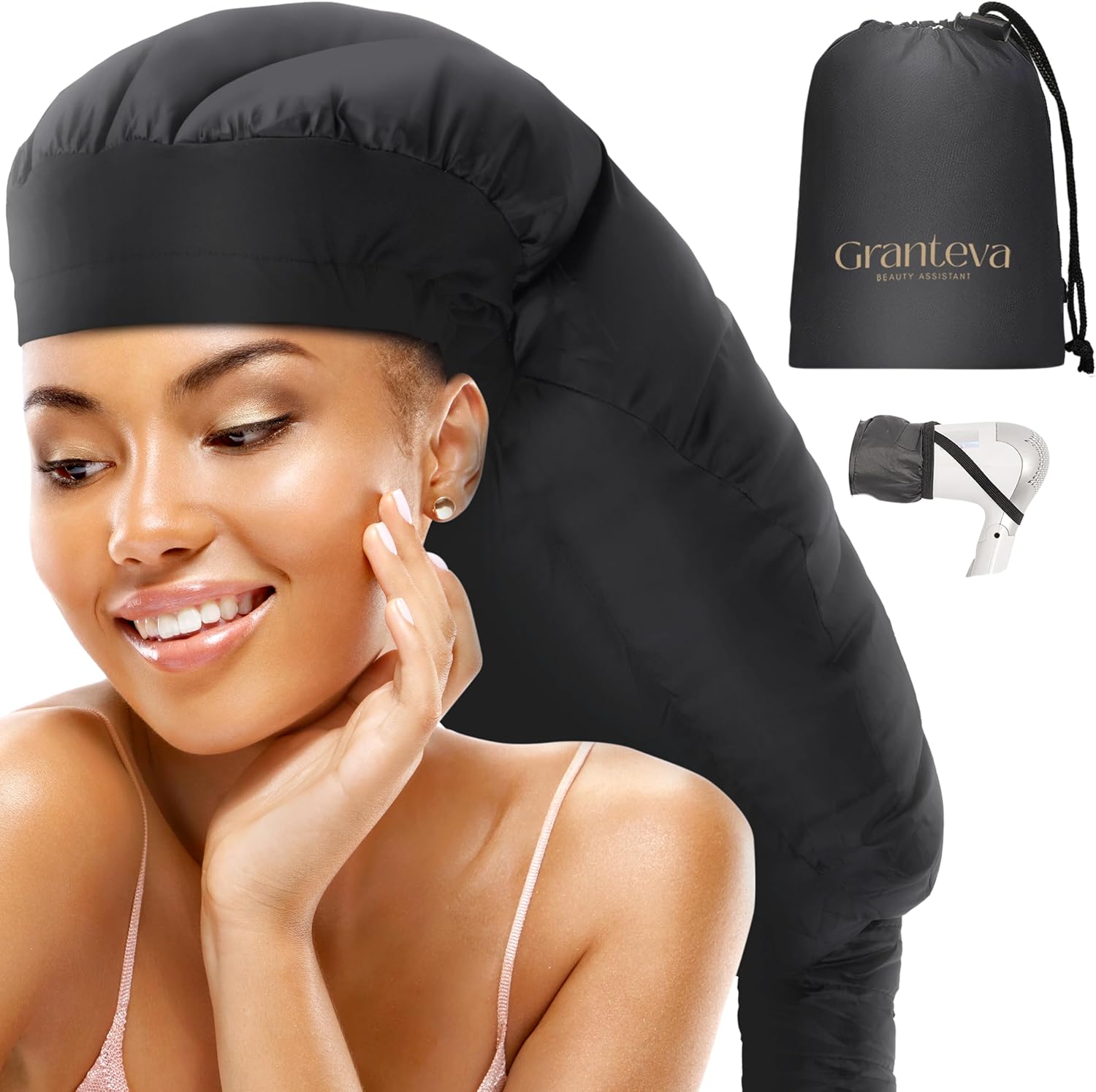 Adjustable Hooded Hair Dryer Bonnet with Headband for Faster Drying and Reduced Heat Exposure - Image 2