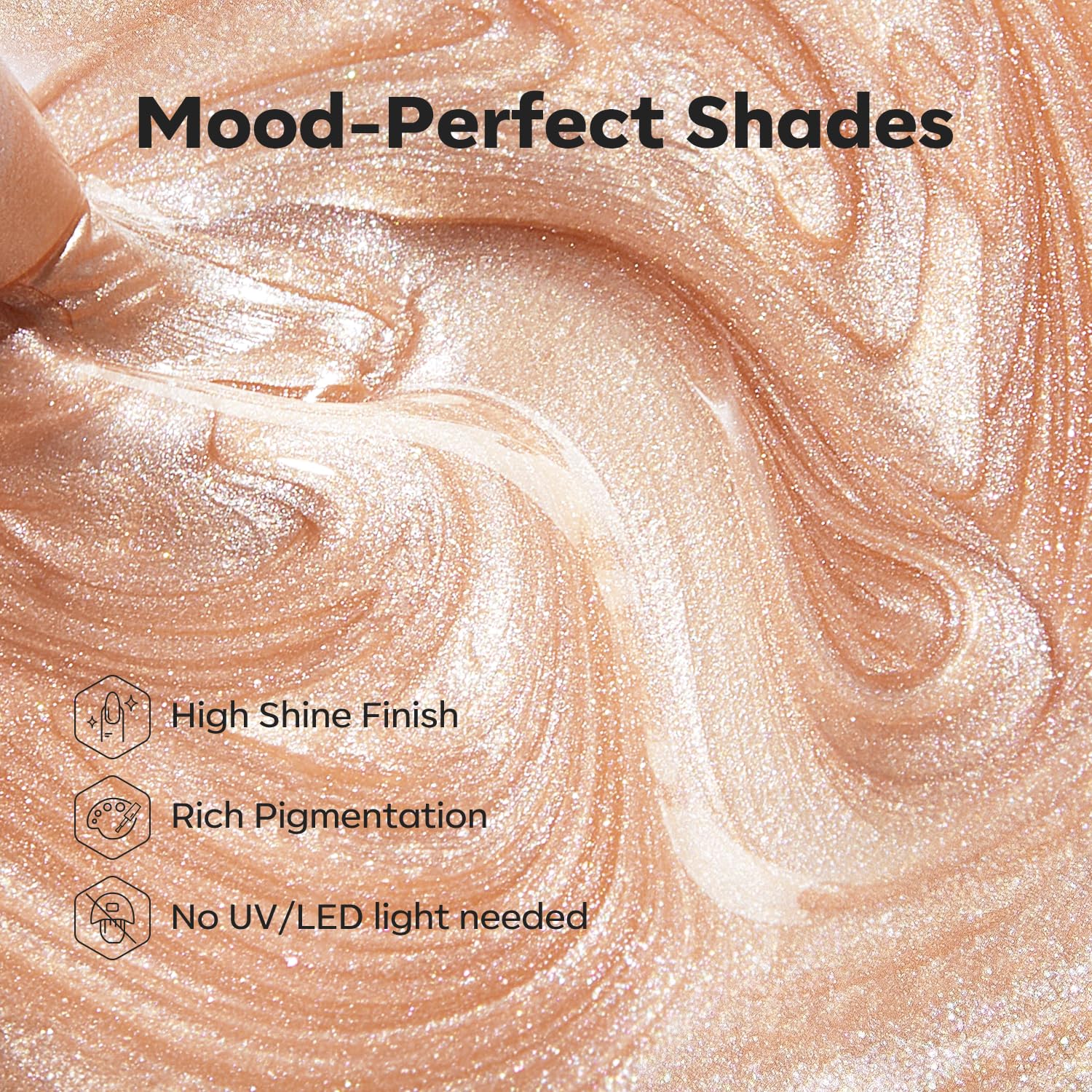 Modelones 15ml Bronze Brown Metallic Glitter Nail Polish Quick Dry Lacquer - Image 3