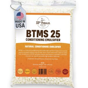 33RD PARALLEL | BTMS 25 (8 oz) Conditioning Emulsifier | Behentrimonium Methosulfate Cetearyl Alcohol Emulsifying Conditioner | (8 Ounces)