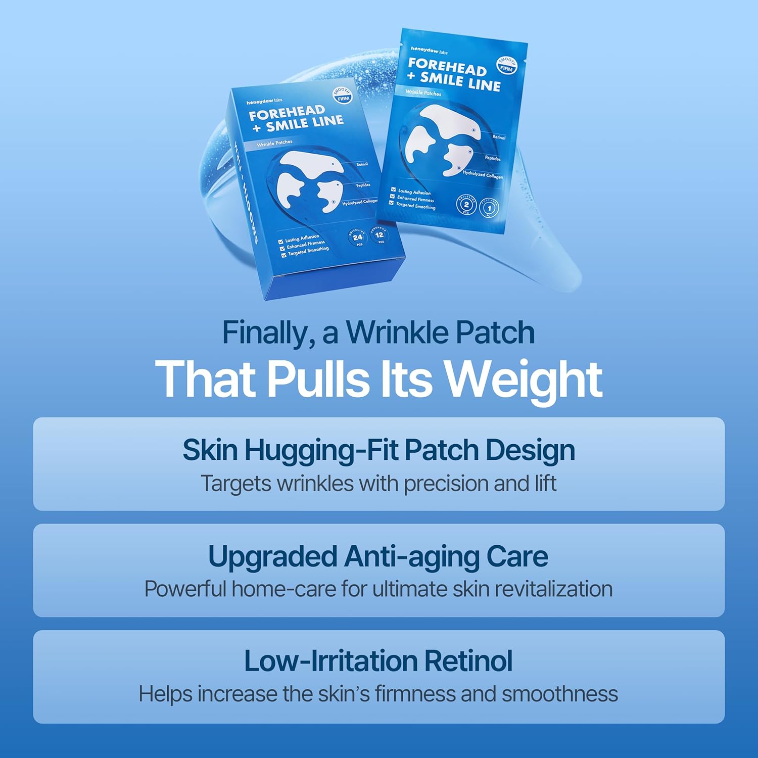 Retinol and Collagen Forehead Smile Line Anti-Wrinkle Patches 36 Count - Image 7