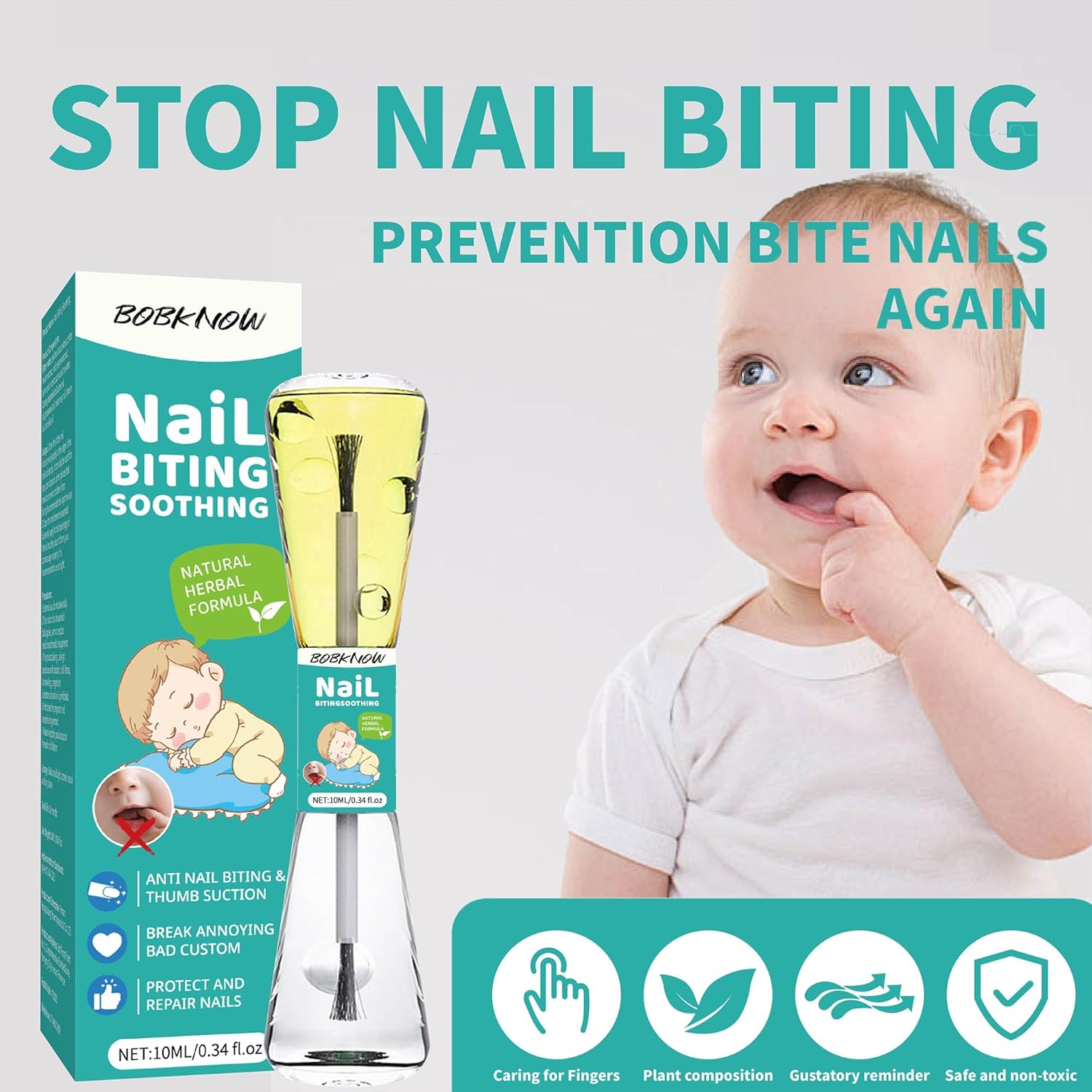 10 ml Nail Biting Treatment for Kids with Bitter Melon Extract to Prevent Biting and Repair Nails - Image 2