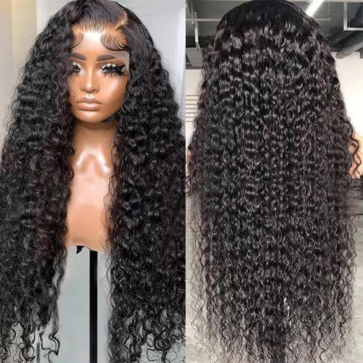 30 Inch 13x6 Deep Wave Human Hair Lace Front Wig Pre Plucked Bleached Knots - Image 2