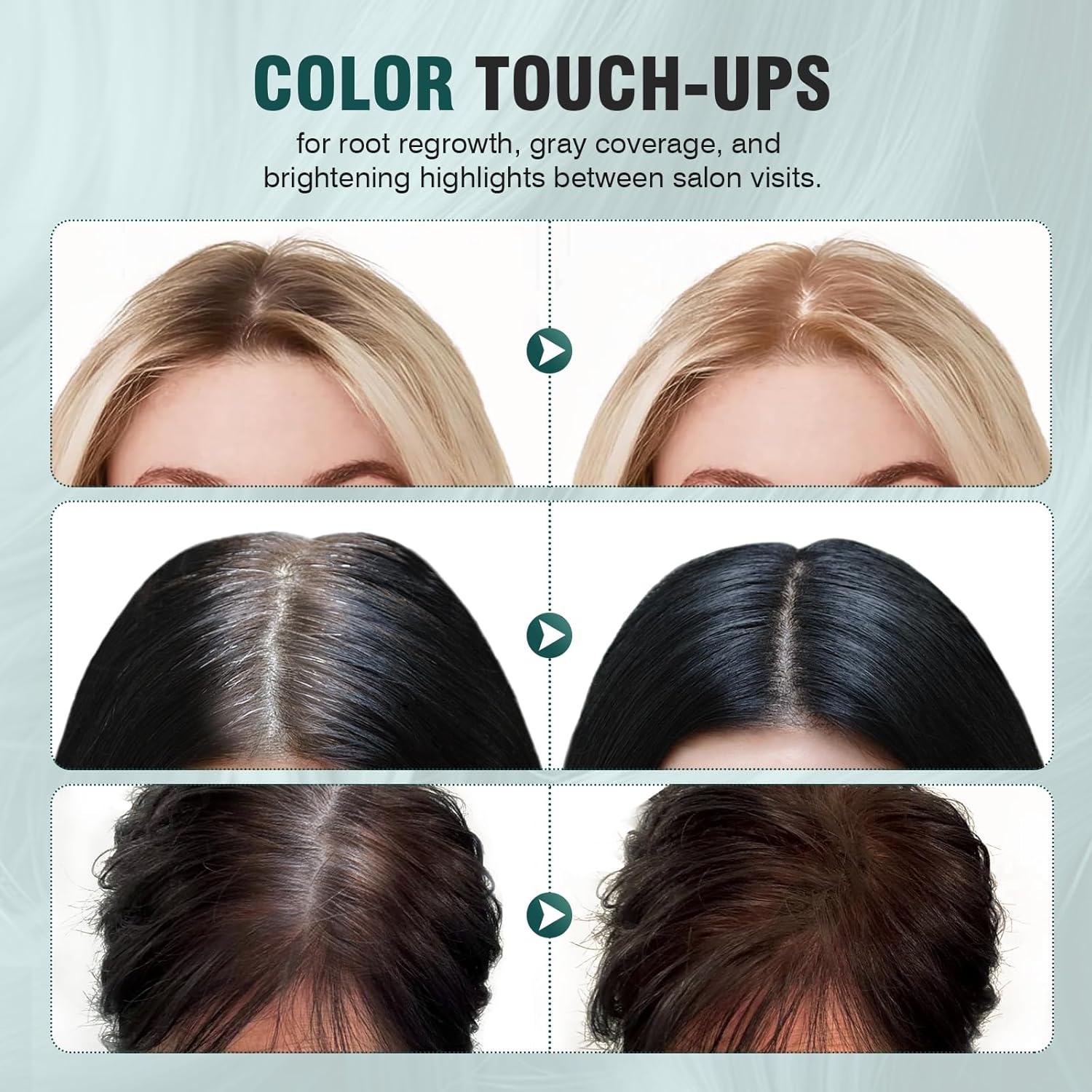 Hairline Powder 12g for Instant Hair Root Touch Up, Medium Brown Color Concealer with 2 Refills - Image 3