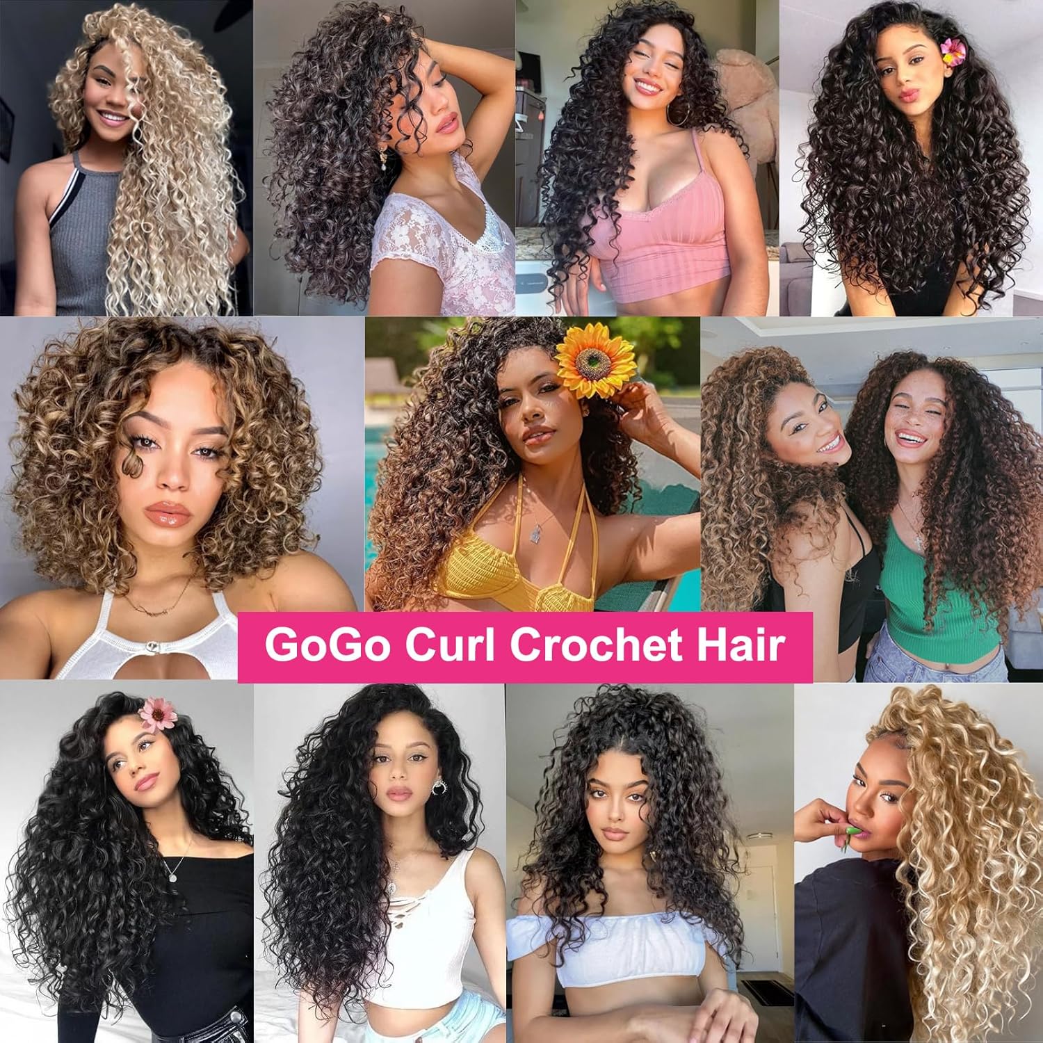 Unionbeauty 8 Packs 14 Inch Water Wave GoGo Curl Crochet Hair Braids for Women - Image 6