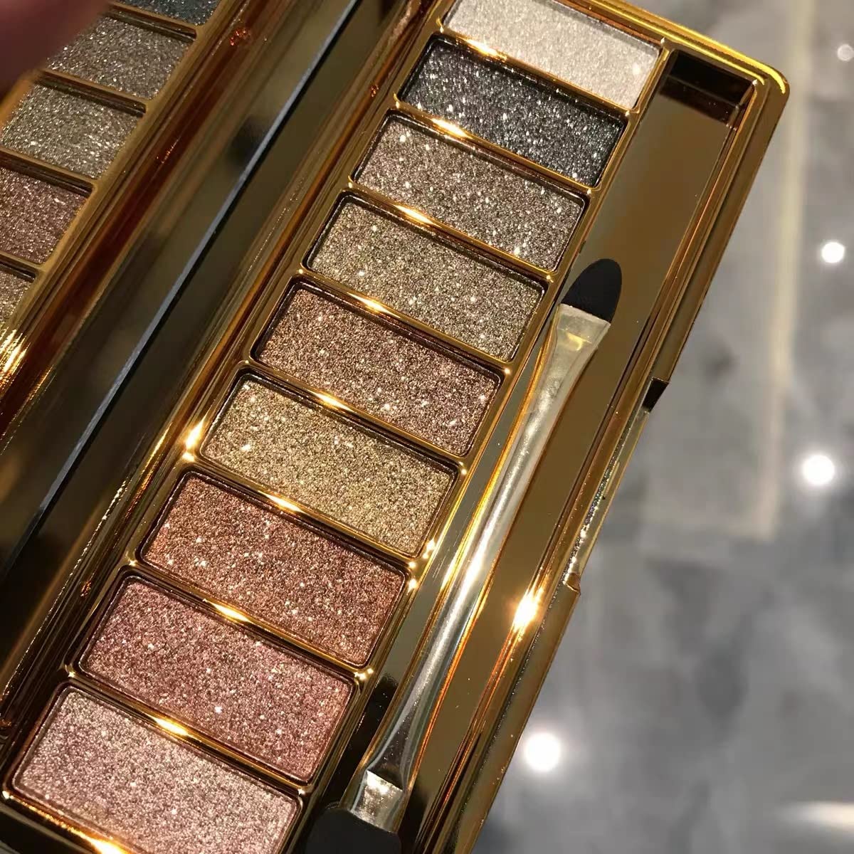9-Color Shimmer Sparkle Glitter Waterproof Eyeshadow Palette Set - Image 5