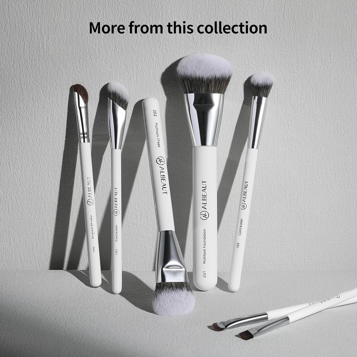 2 Piece Angled Makeup Brush Set for Liquid Foundation Cream and Eyeshadow Blending - Image 9
