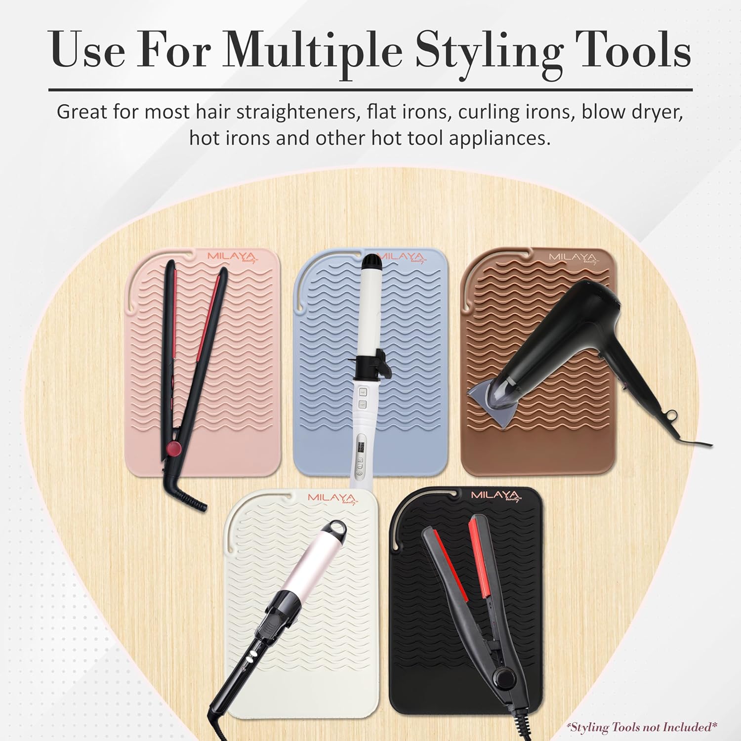 Heat Resistant Silicone Mat for Curling Iron and Flat Iron - Makeup Vanity Accessory - Image 9