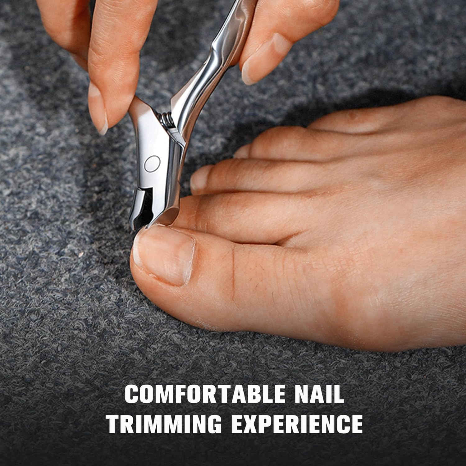 FERYES Stainless Steel Wide Jaw Thick Toenail Clippers with Catcher for Seniors - Image 6