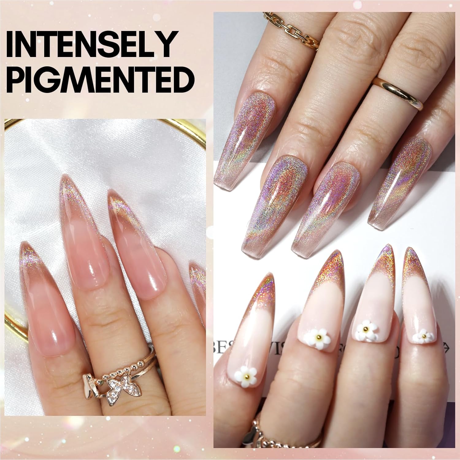 Makartt 10ml Holographic Cat Eye Gel Nail Polish for DIY Nail Art - Image 5