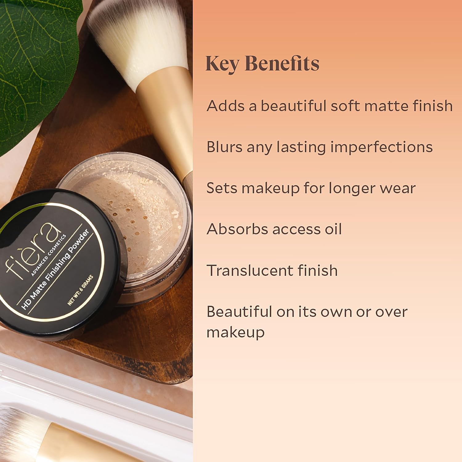 Fièra HD Matte Finishing Powder 0.2 OZ, Smooth Matte Finish, Oil Absorbing, Blurs Imperfections - Image 3