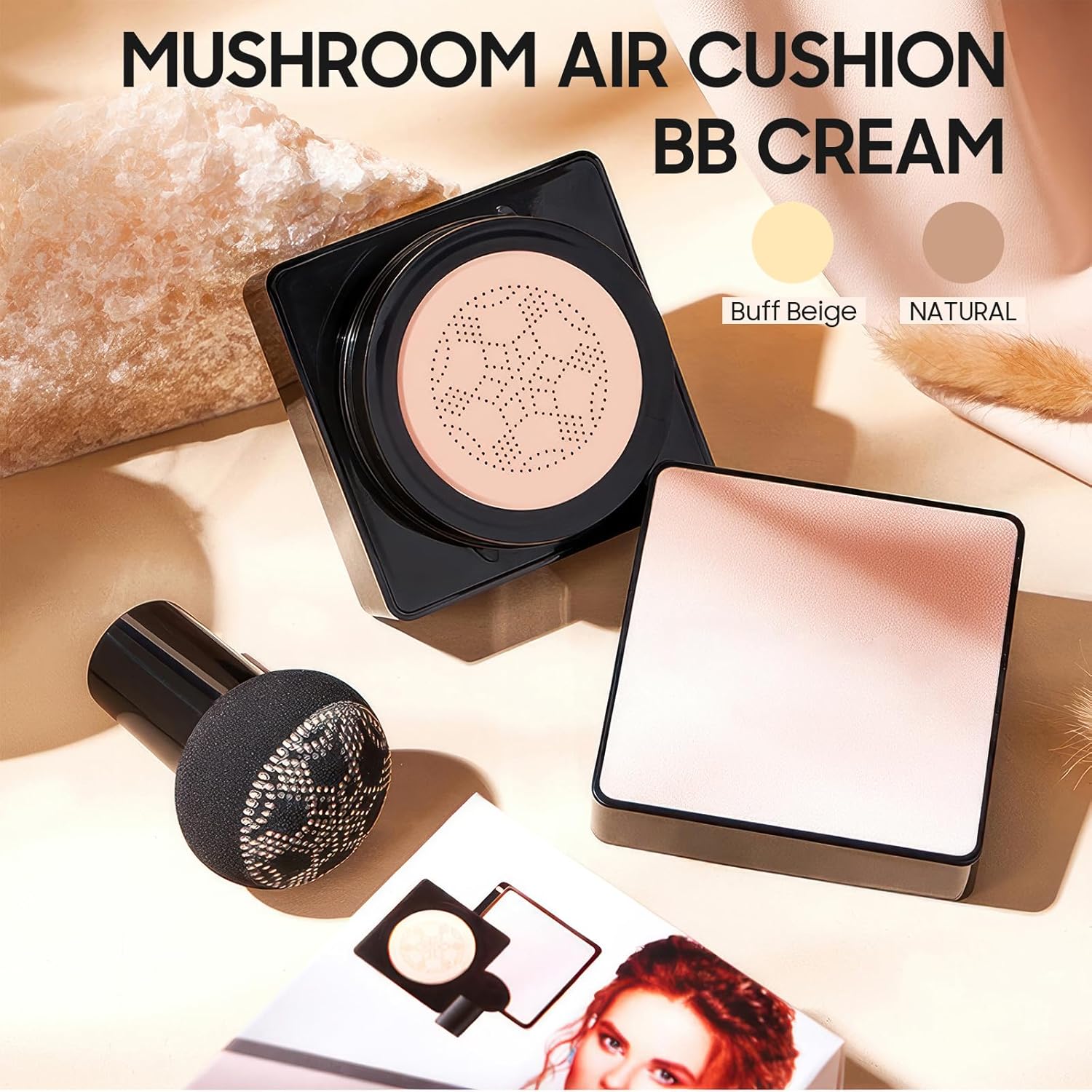 Air Cushion CC Cream Mushroom Head Moisturizing Concealer Medium Deep All Skin Types - Image 9
