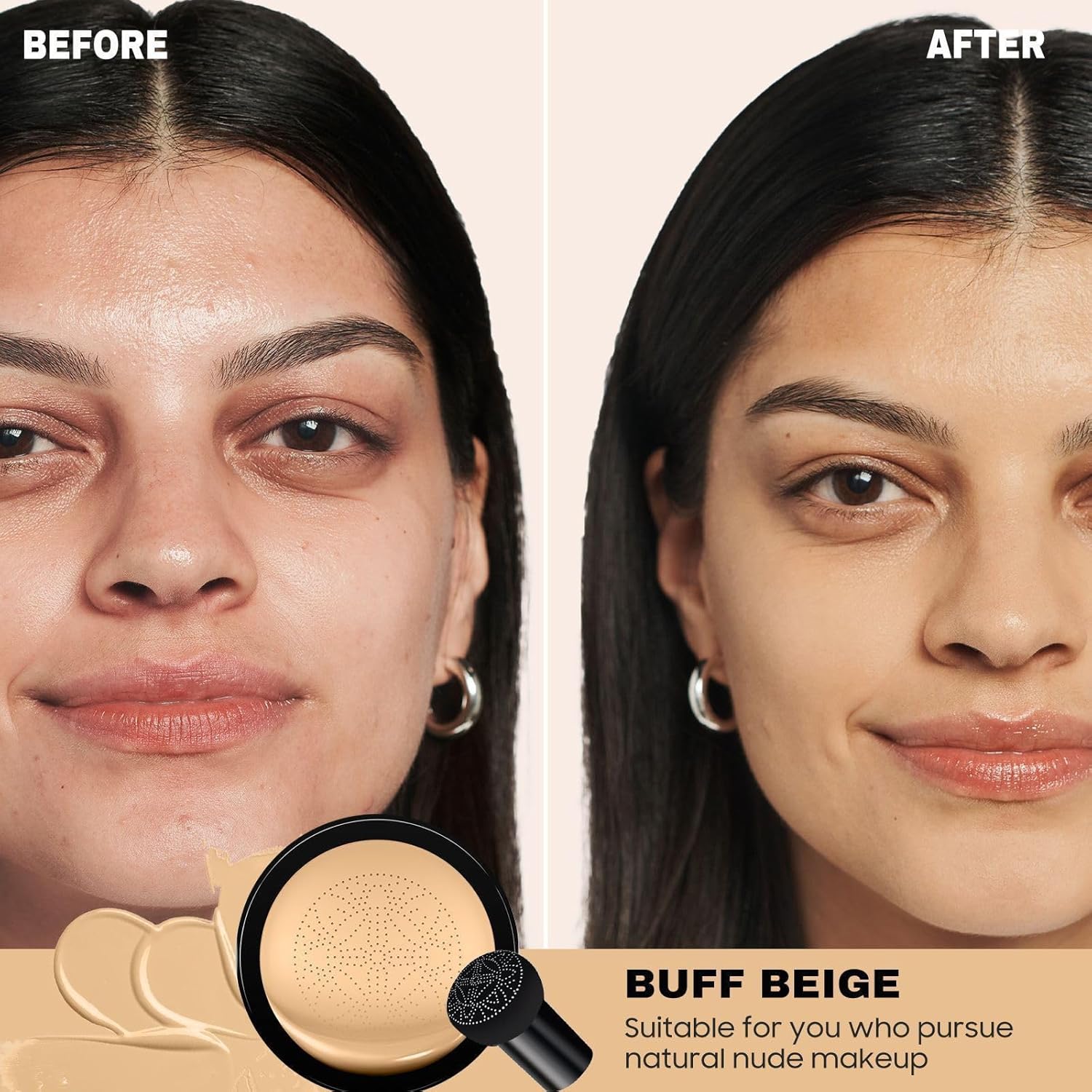 Buff Beige Mushroom Head Air Cushion CC Cream Foundation for Mature Skin 30ml - Image 2