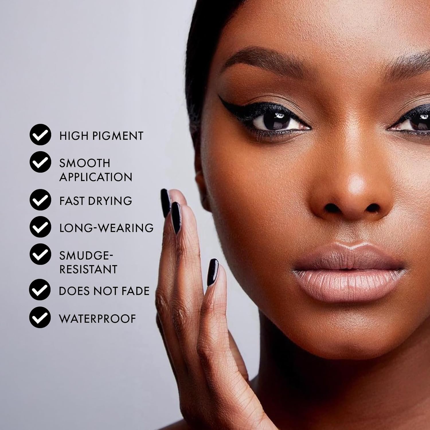 UZO Waterproof Liquid Eyeliner Precise Felt Tip High Pigment Long Lasting Vegan 0.1 oz - Image 4