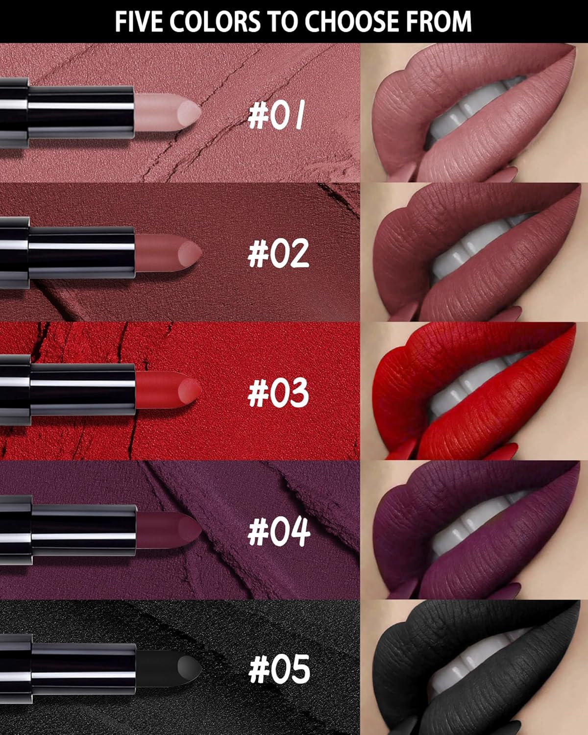 Nude Pink 5ml Matte Velvet Liquid Lipstick for Women Long Lasting Hydration - Image 6