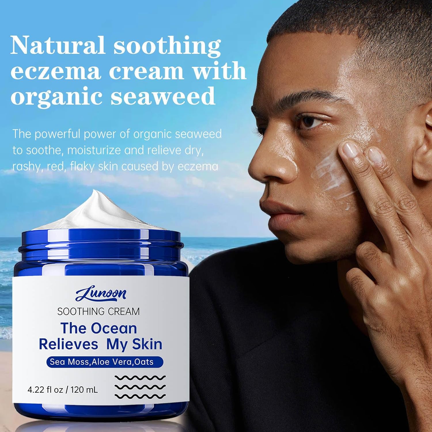 Natural Soothing Eczema Cream for Sensitive Skin Face Body Moisturizer 4 Oz - Image 5